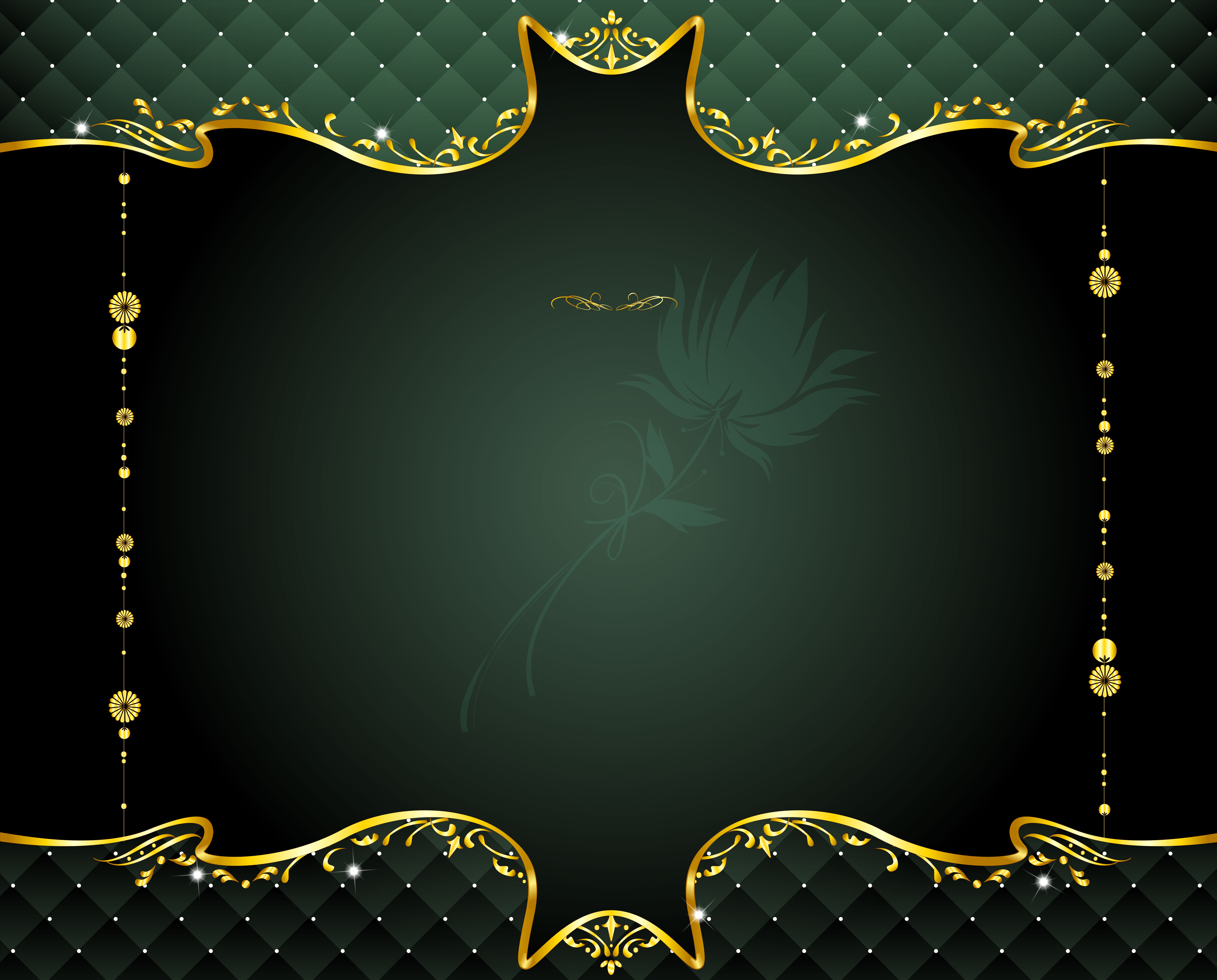simple background, flowers, green, digital art, HD Wallpaper