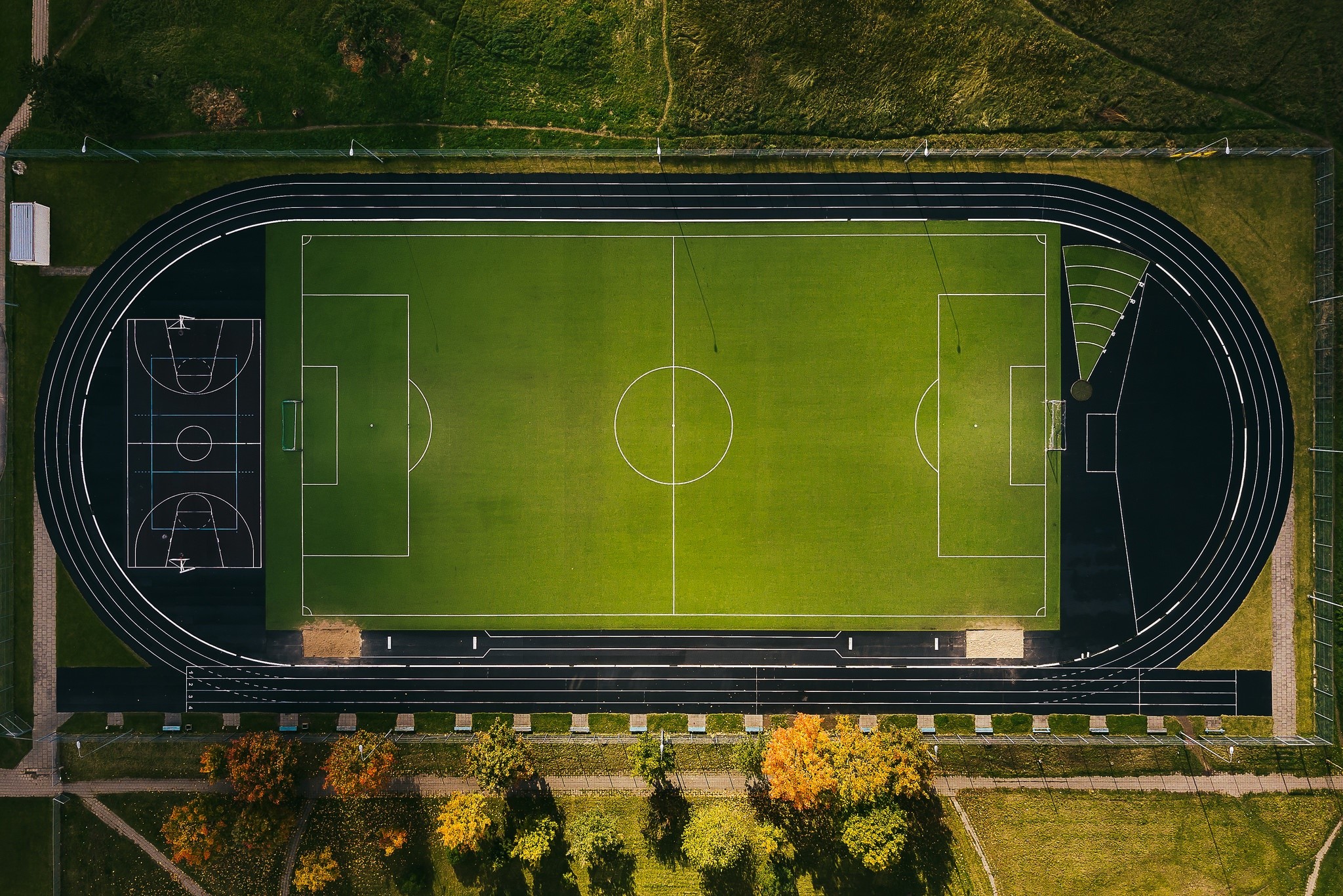 aerial view, sport, stadium, green, HD Wallpaper
