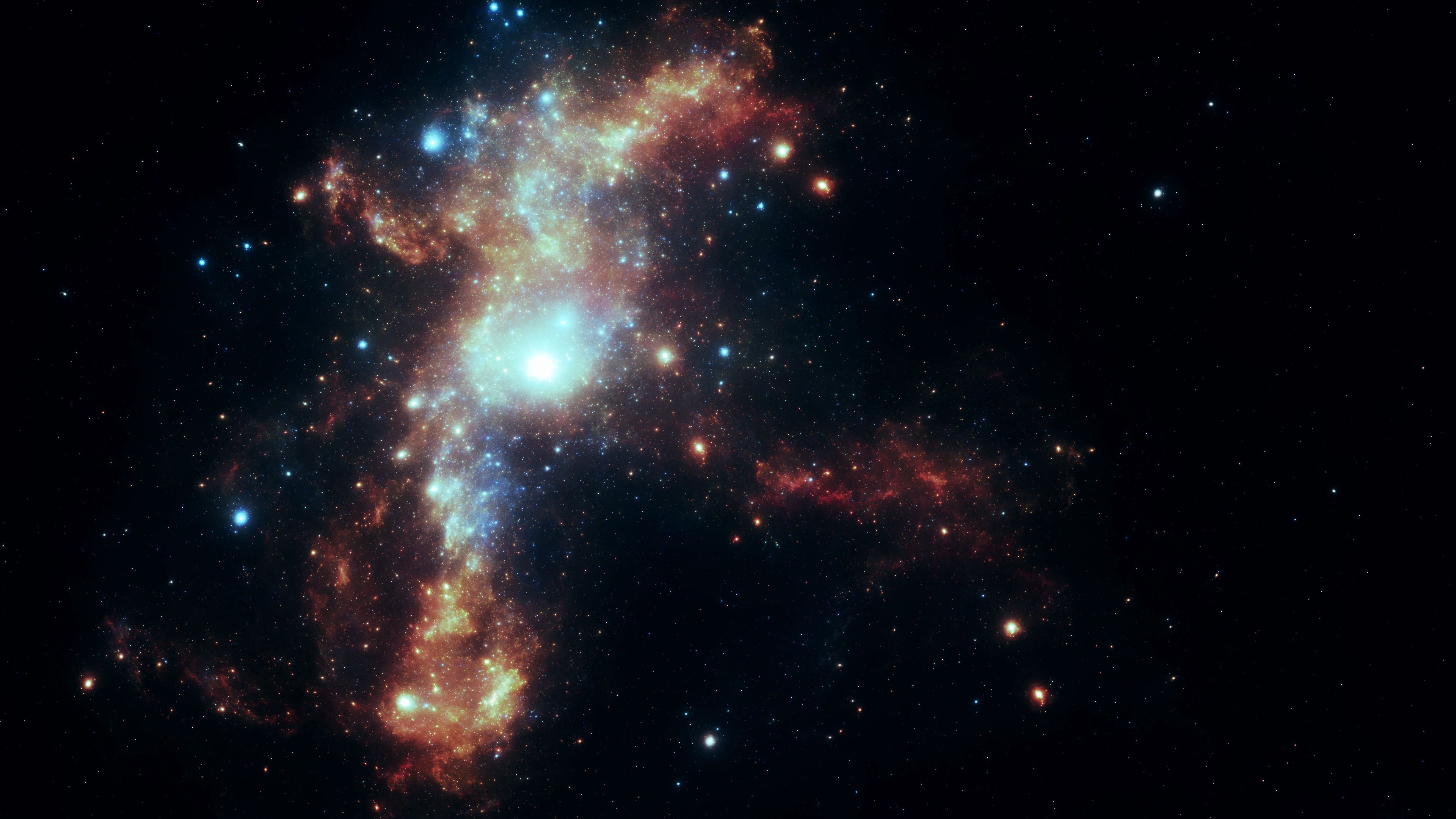 clot, glow, nebula, energy, abstraction, 4k, HD Wallpaper