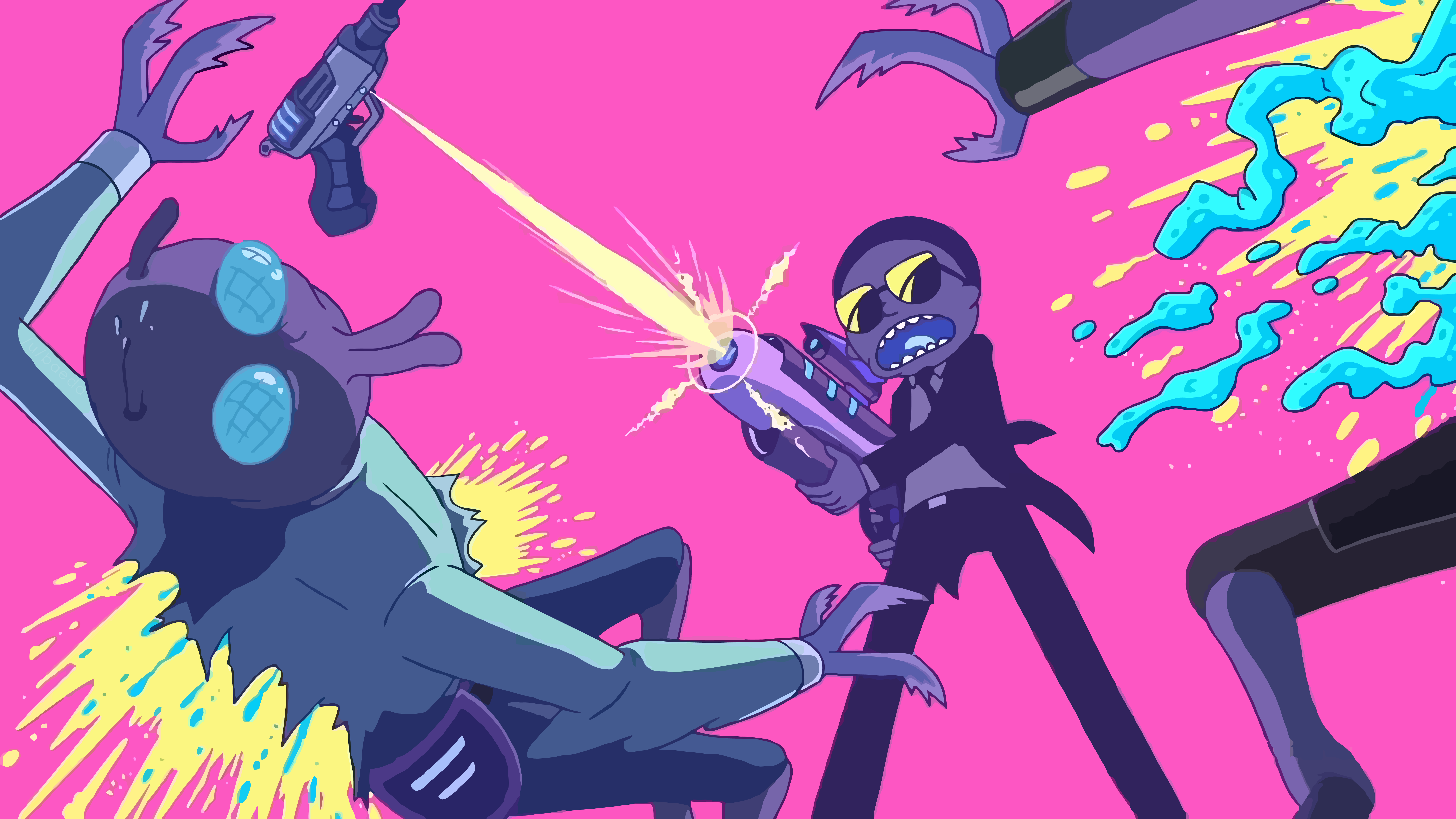 Rick and Morty, Run the Jewels, vector graphics, HD Wallpaper