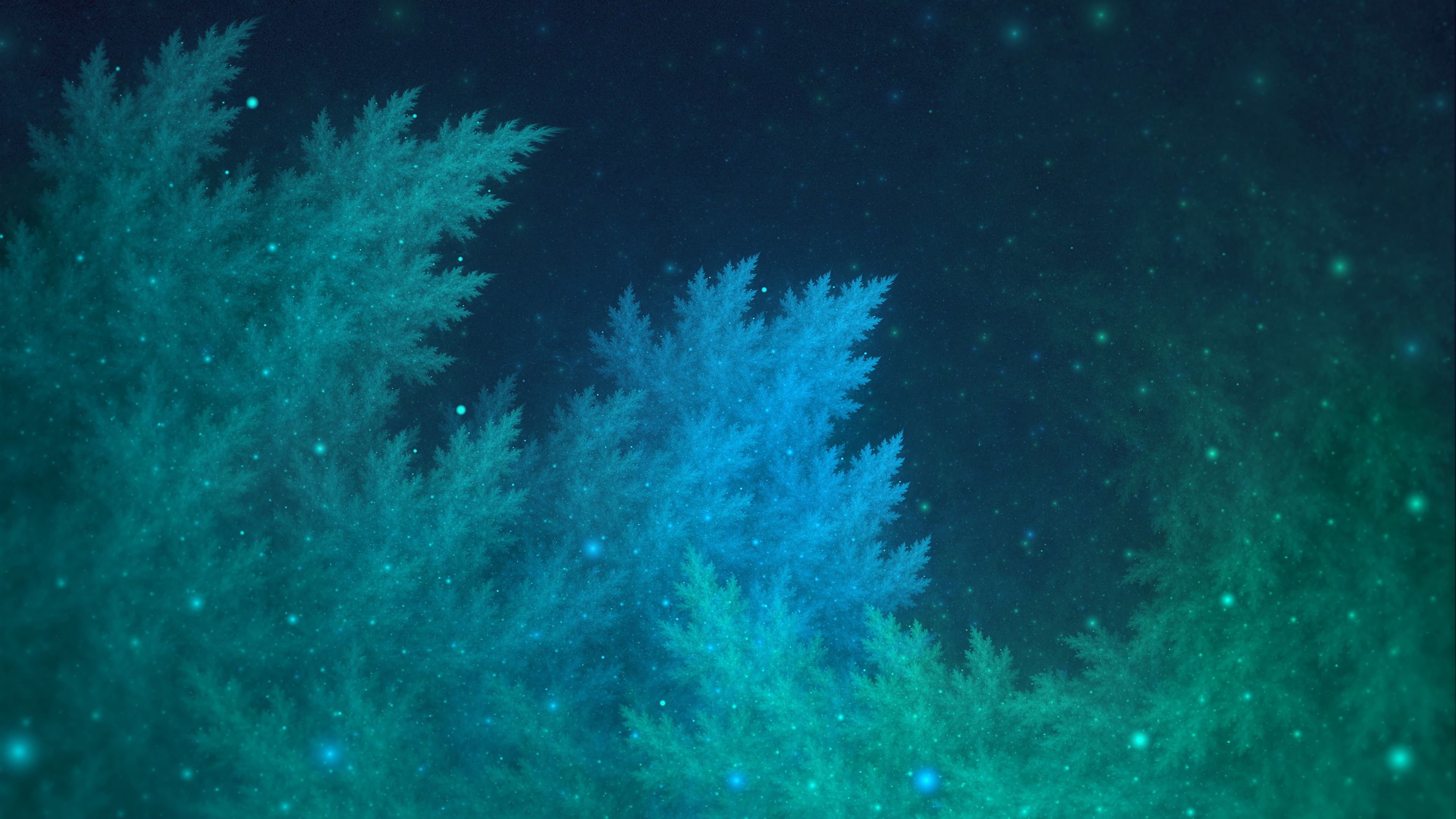 fractal, sparkles, glow, abstraction, 4k, HD Wallpaper