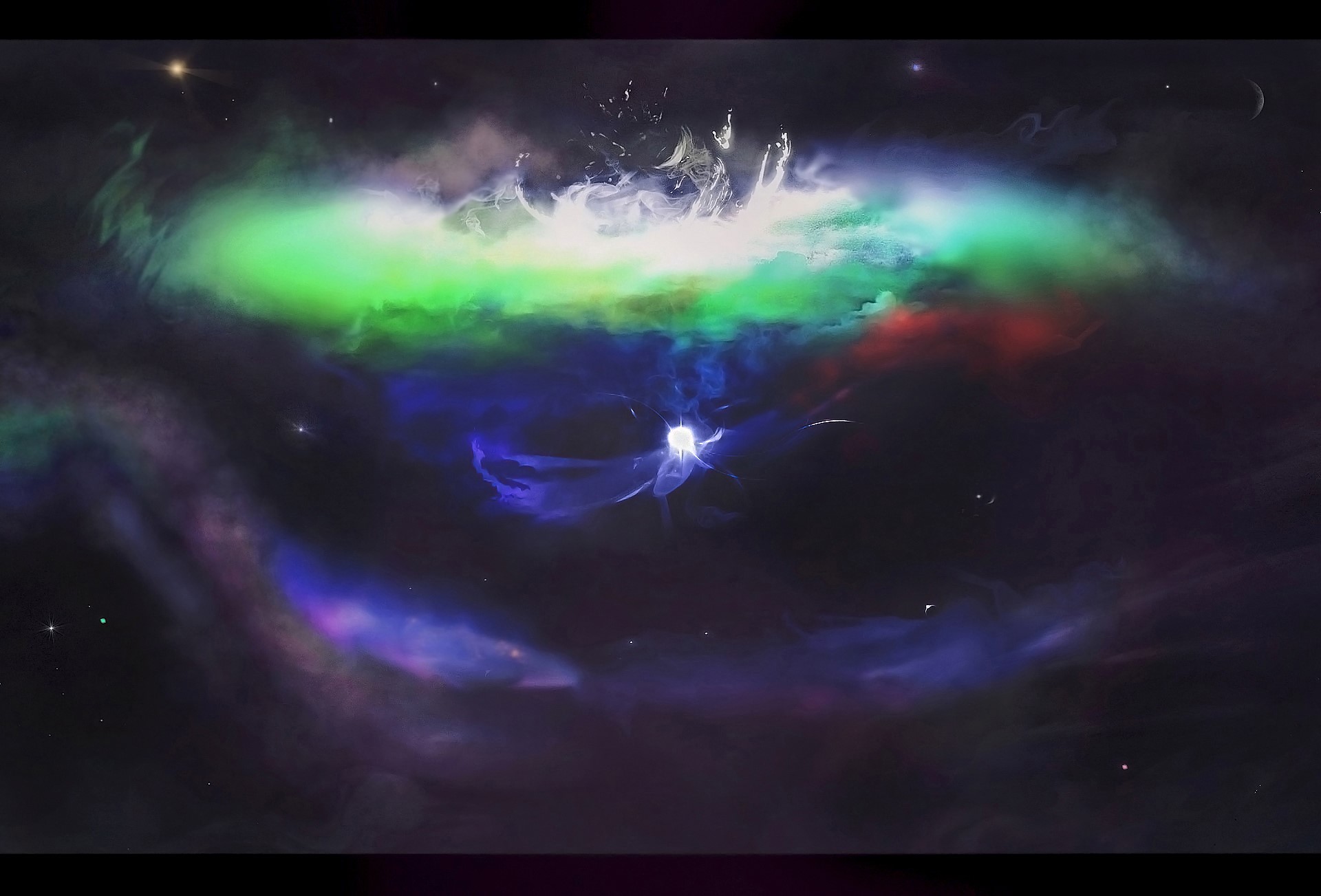 clouds, space, colorful, artwork, HD Wallpaper