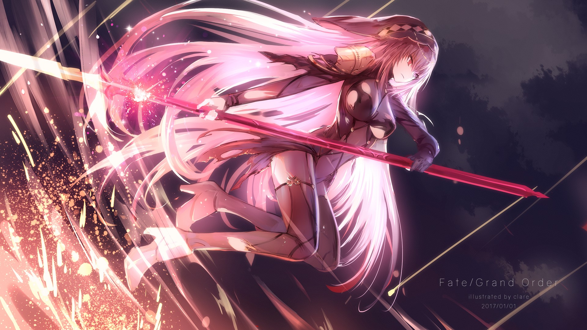 anime girls, @CLare, Fate/Grand Order, Fate Series, Scathach (Fate/Grand Order), HD Wallpaper