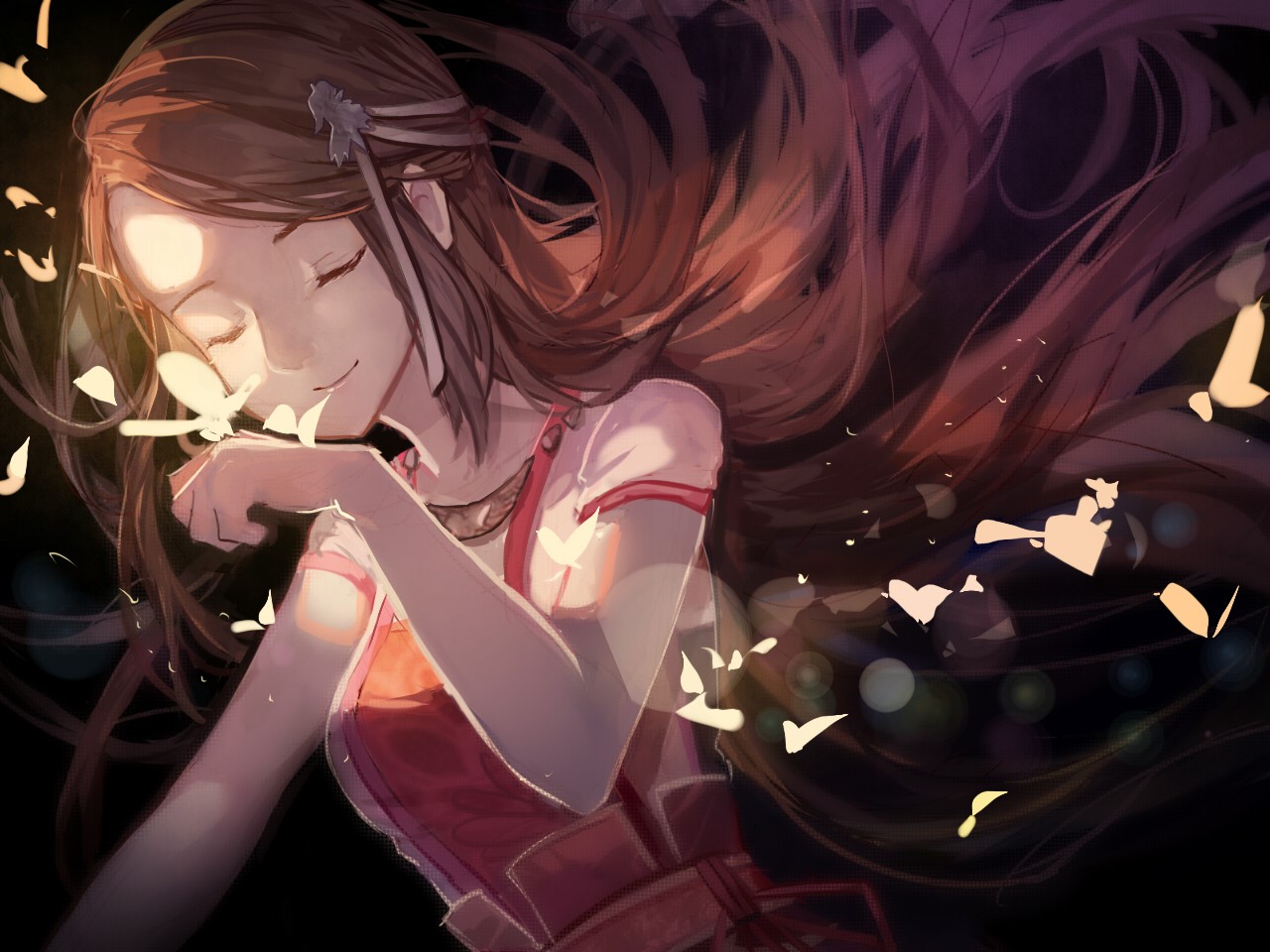 anime girls, Hanayome, anime, closed eyes, long hair, HD Wallpaper