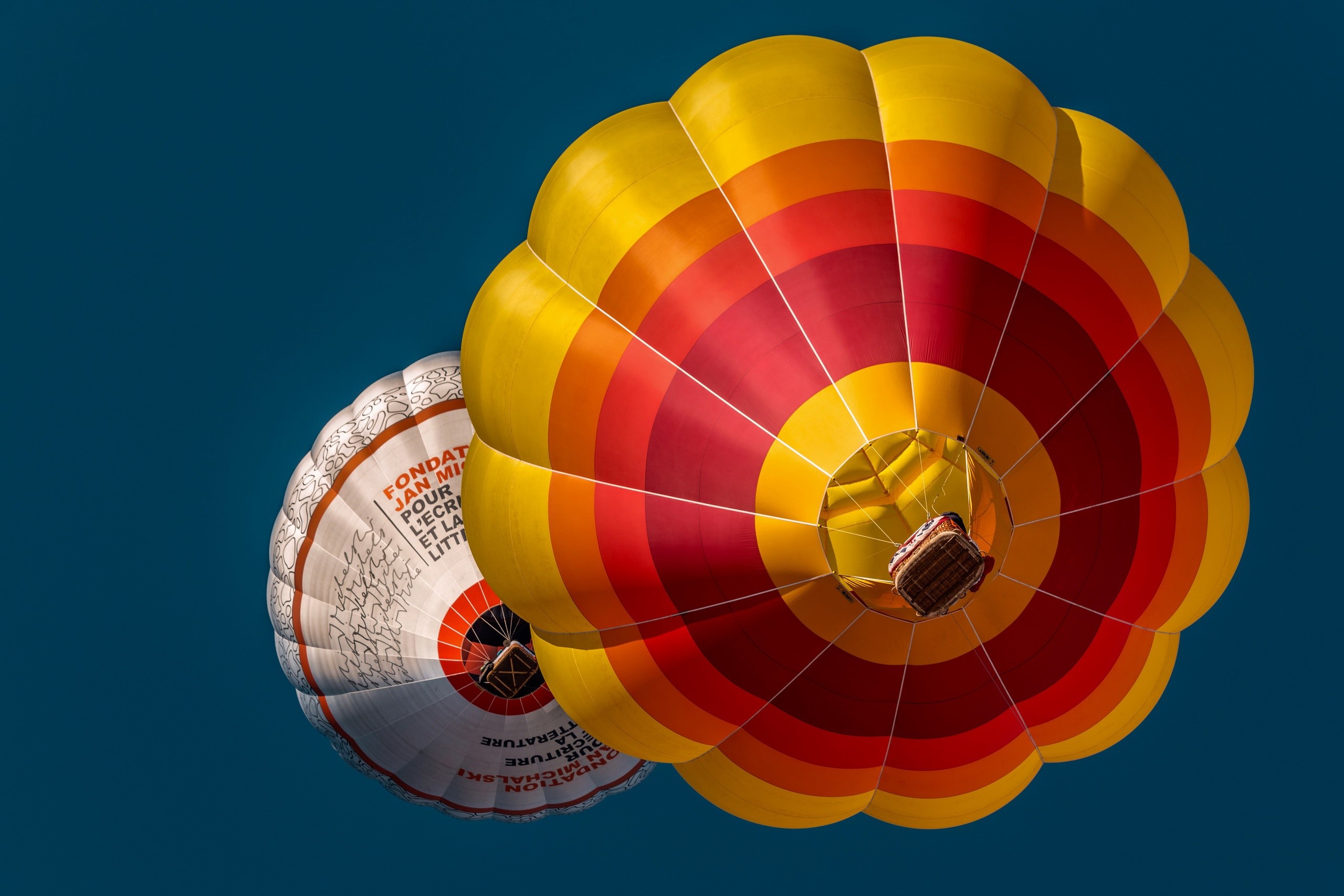 blue, sky, hot air balloons, HD Wallpaper