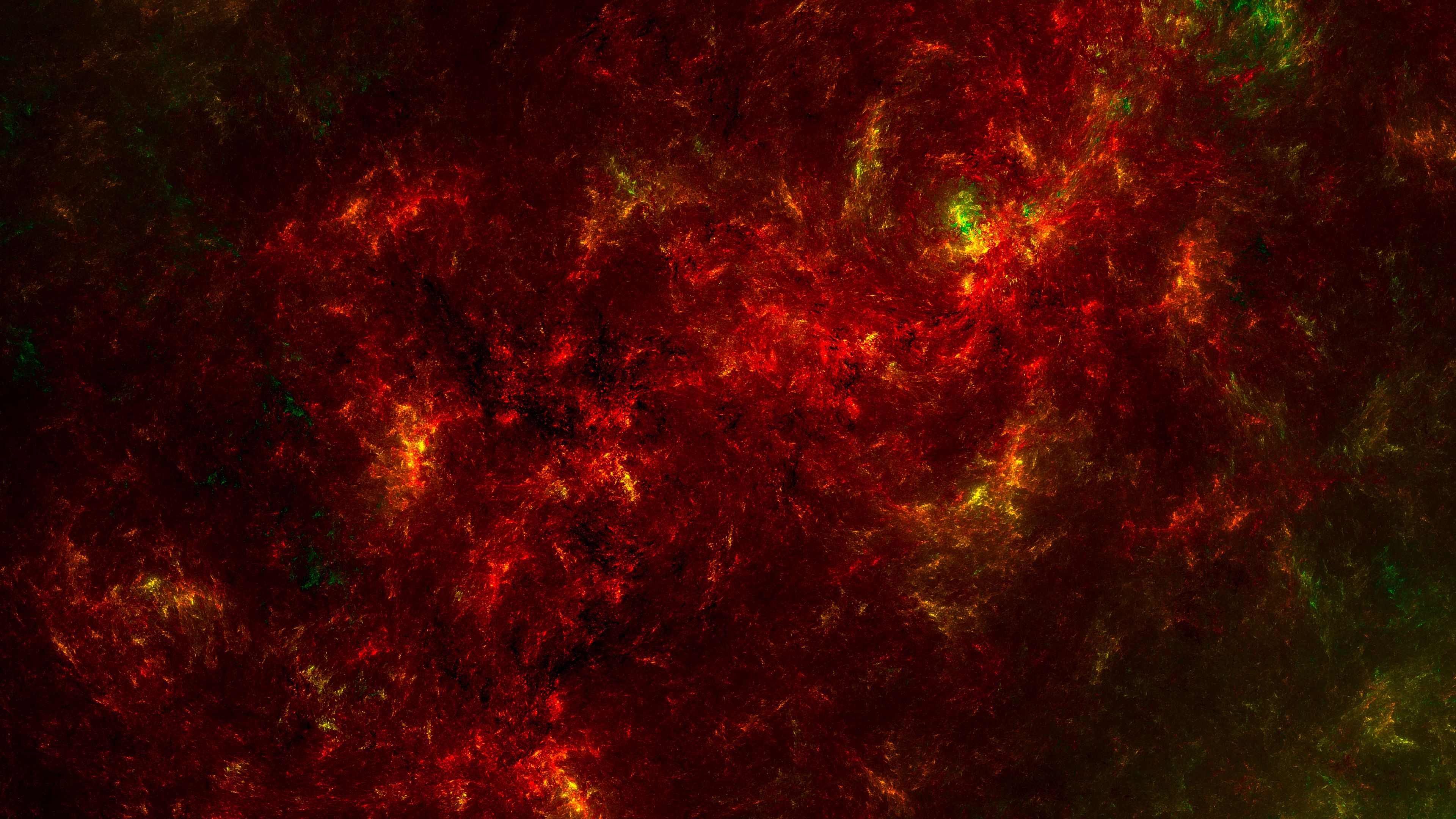 cloud, fiery, glow, fractal, abstraction, 4k, HD Wallpaper