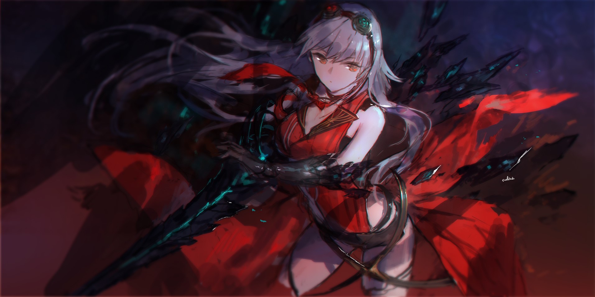 anime girls, swd3e2, anime, red, HD Wallpaper