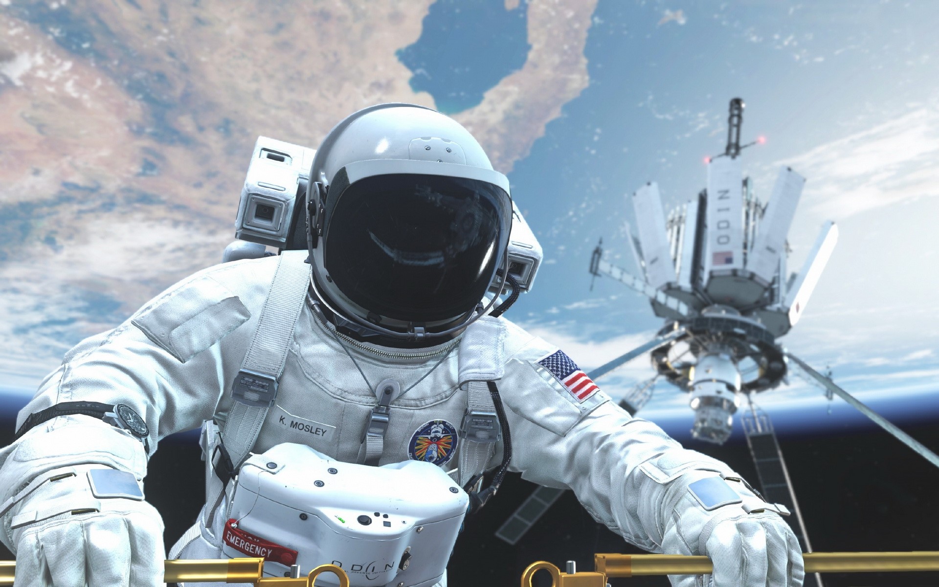 space, astronaut, Earth, NASA, Call of Duty, Call of Duty: Ghosts, video games, Activision, HD Wallpaper
