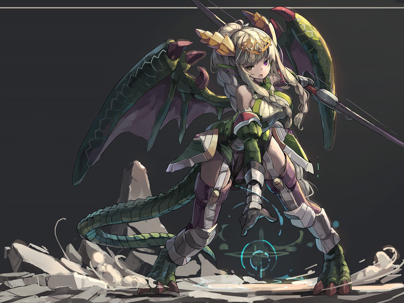anime girls, anime, creature, wings, HD Wallpaper