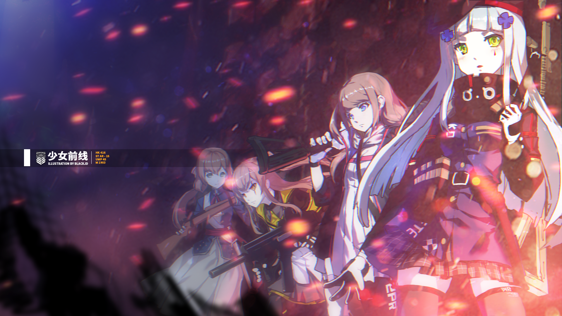 anime, Girls Frontline, gun, AR15 (Girls Frontline), HD Wallpaper