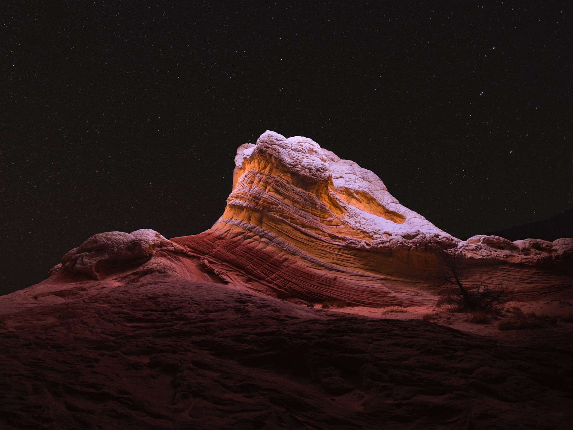 Reuben Wu, night, long exposure, rock, HD Wallpaper