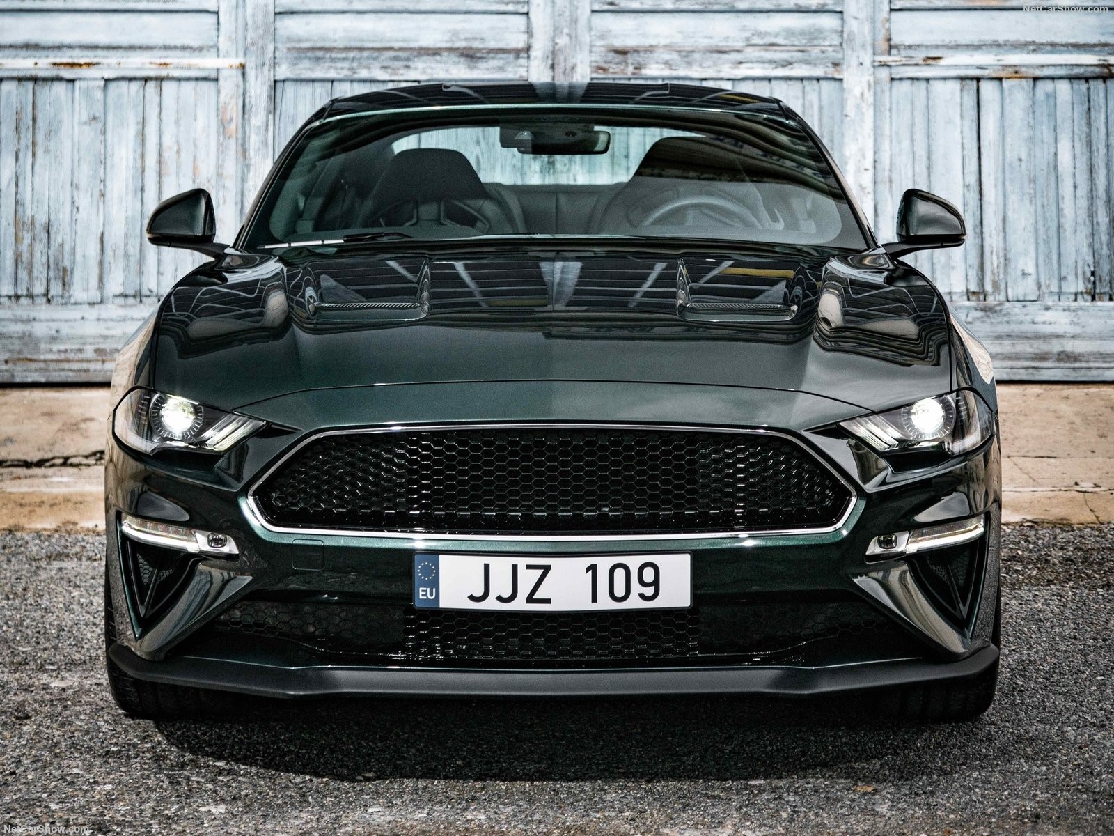 Ford Mustang Bullitt 2019, Ford, car, numbers, black cars, vehicle, HD Wallpaper