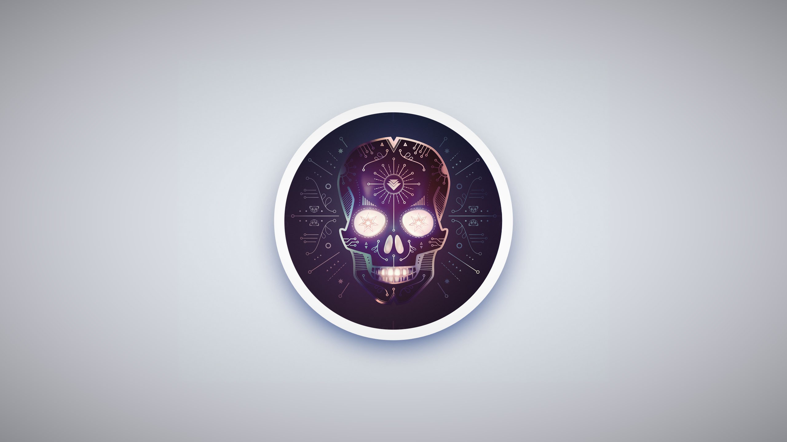 circle, triangle, skull, HD Wallpaper