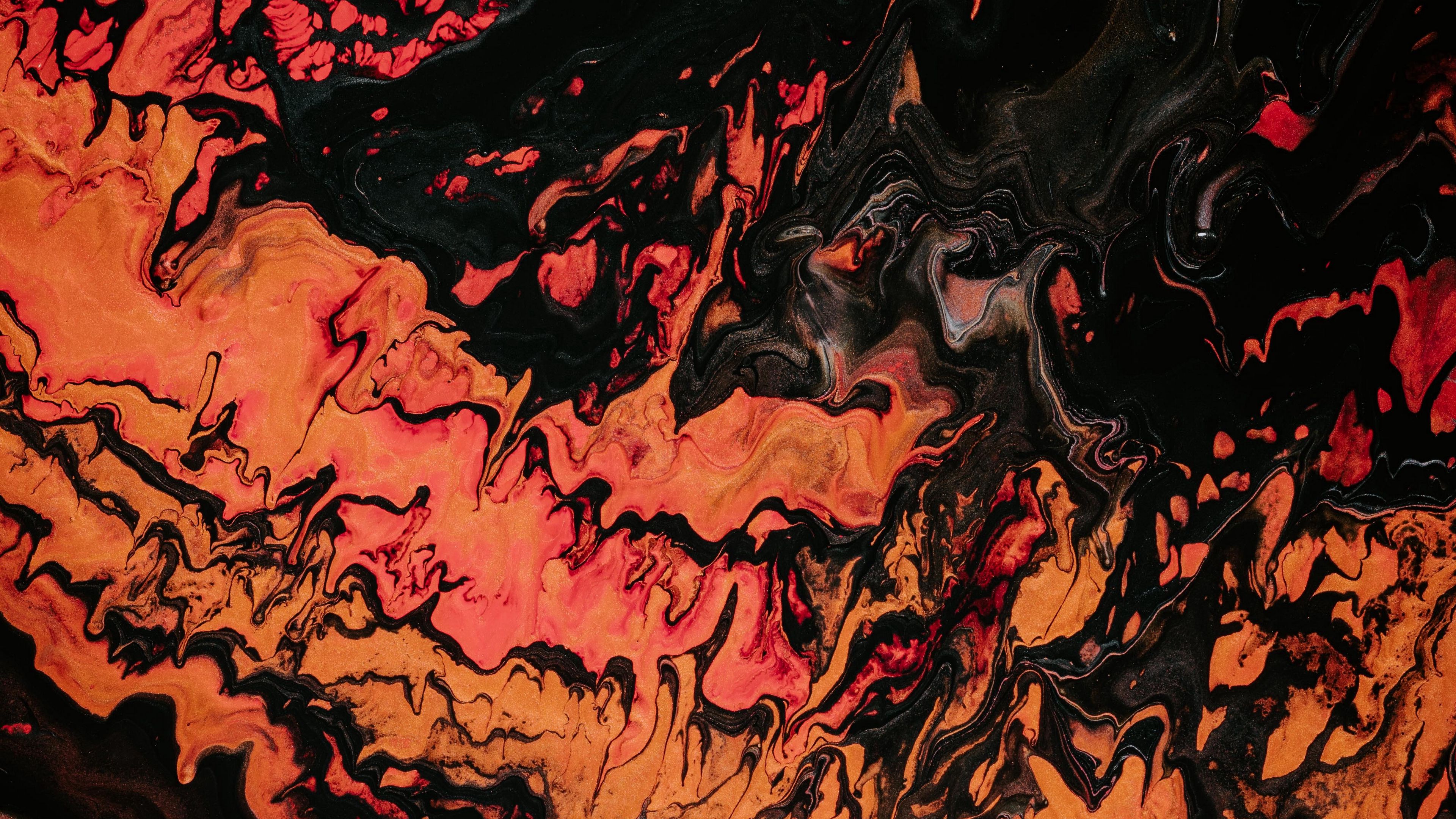 stains, colorful, paint, liquid, abstraction, 4k, HD Wallpaper