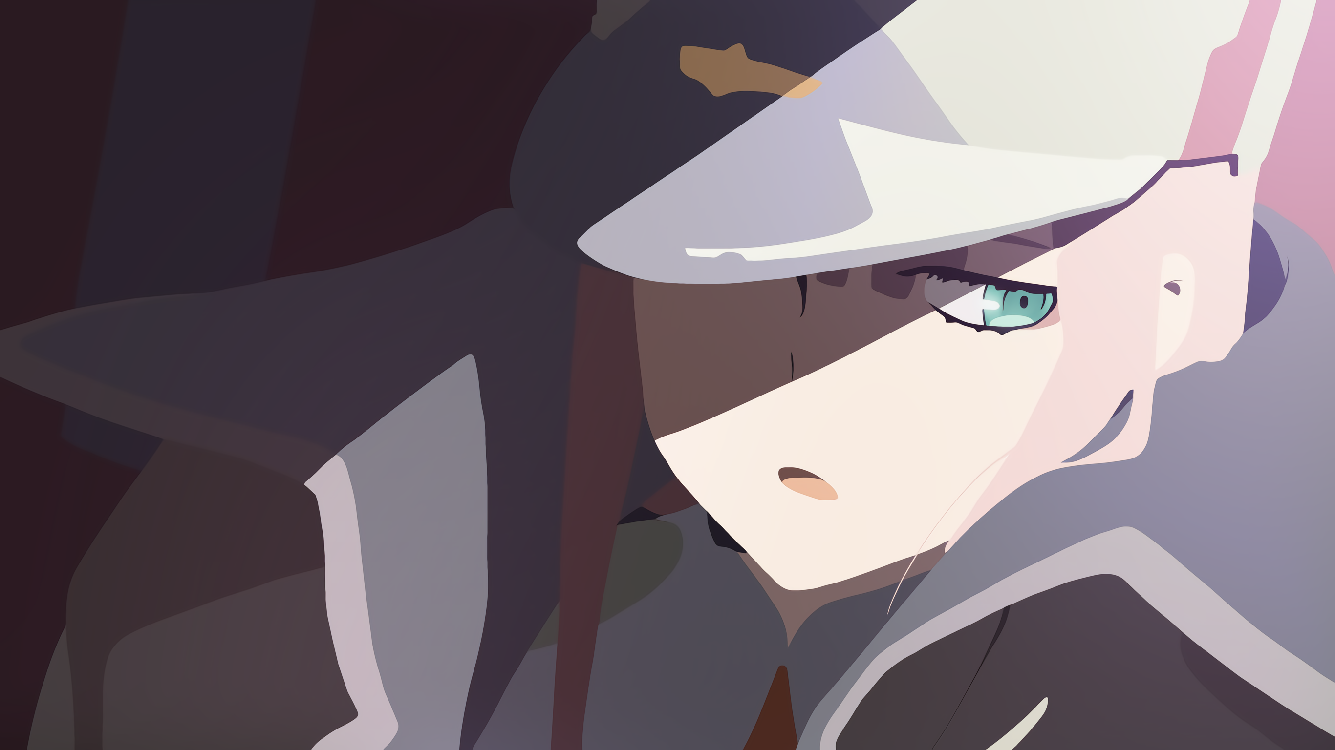 Darling in the FranXX, Zero Two (Darling in the FranXX), anime girls, pink hair, simple background, minimalism, HD Wallpaper