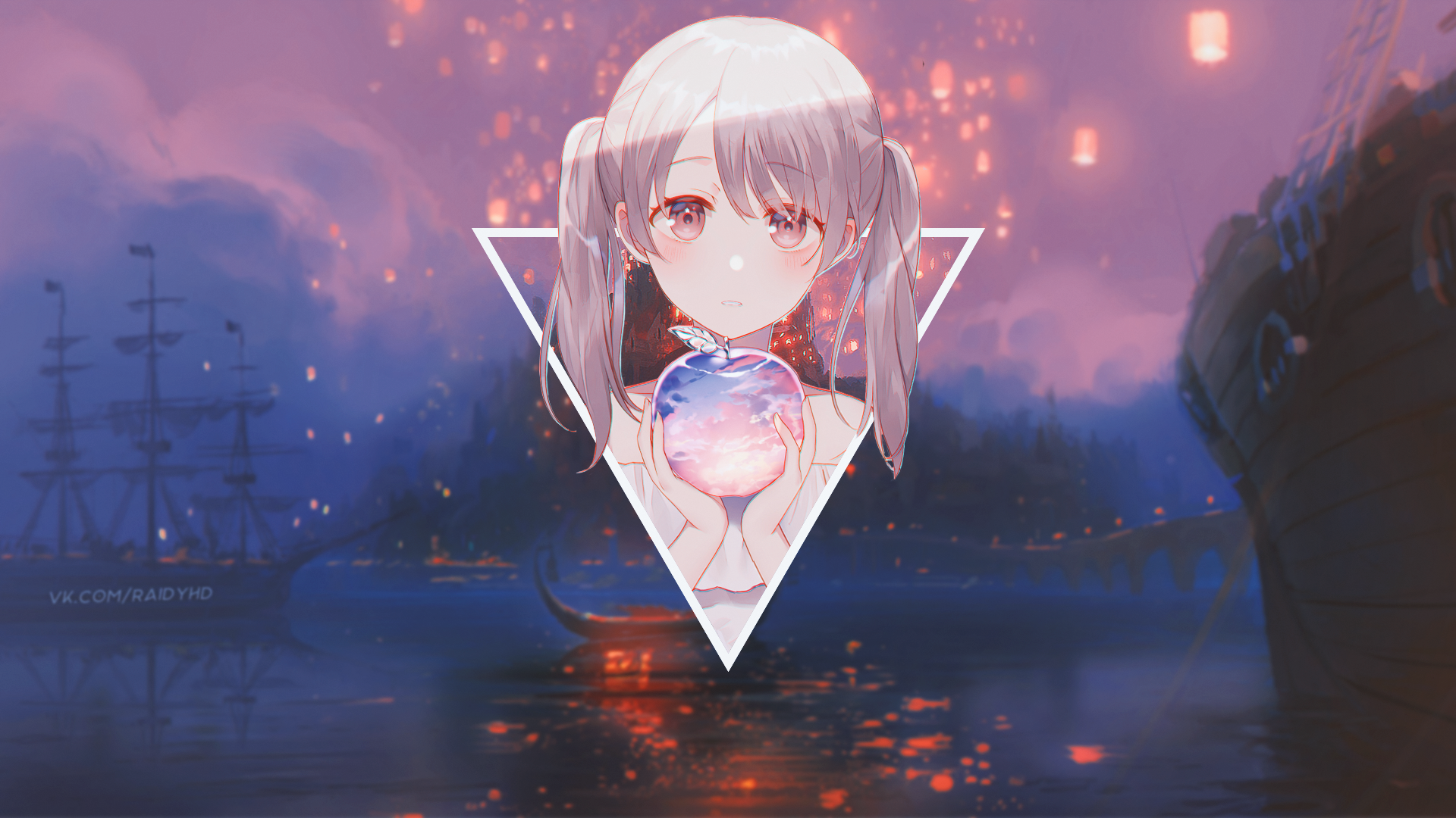 anime, anime girls, picture-in-picture, HD Wallpaper