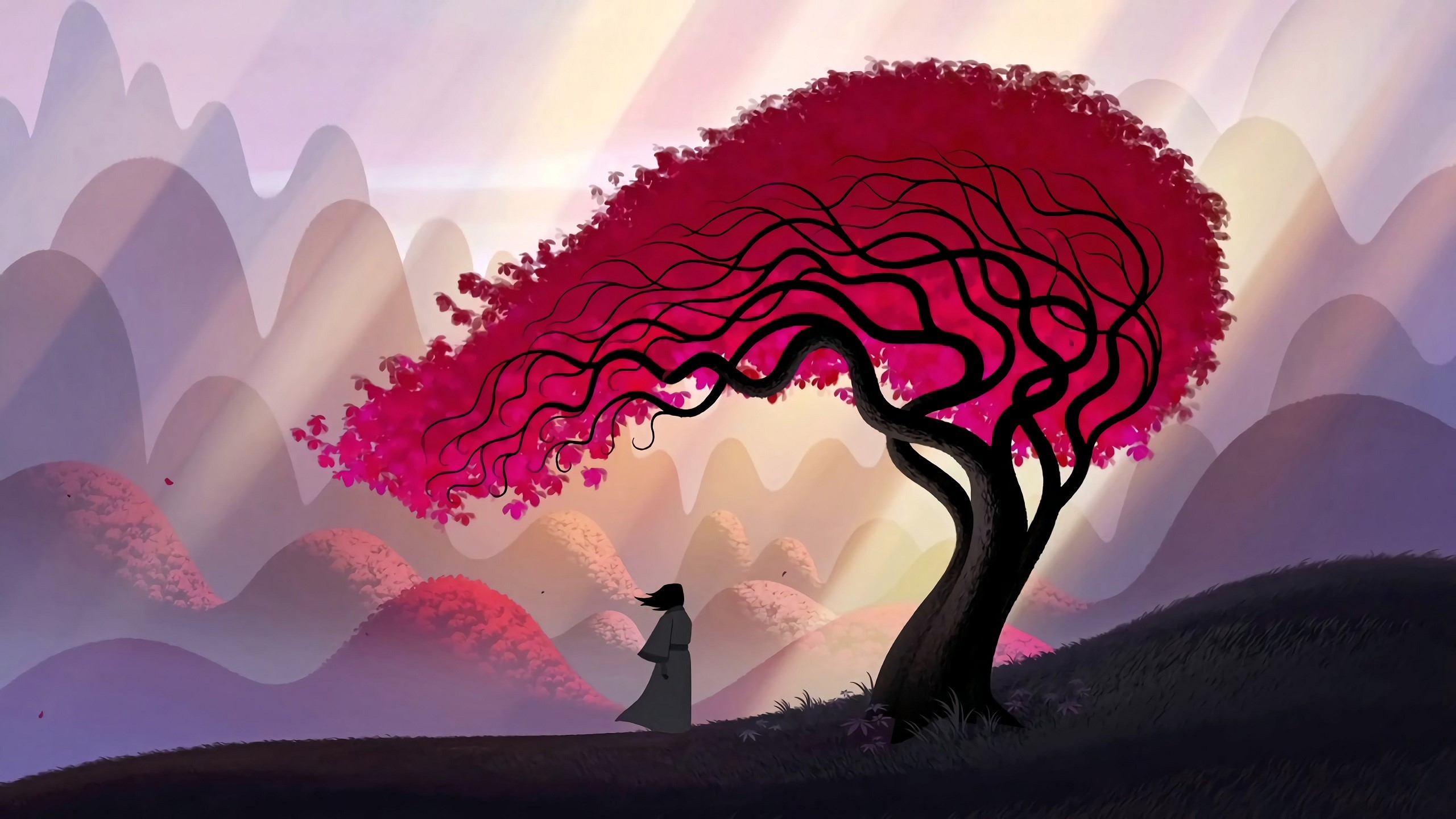 Samurai Jack, samurai, TV, artwork, trees, digital art, HD Wallpaper