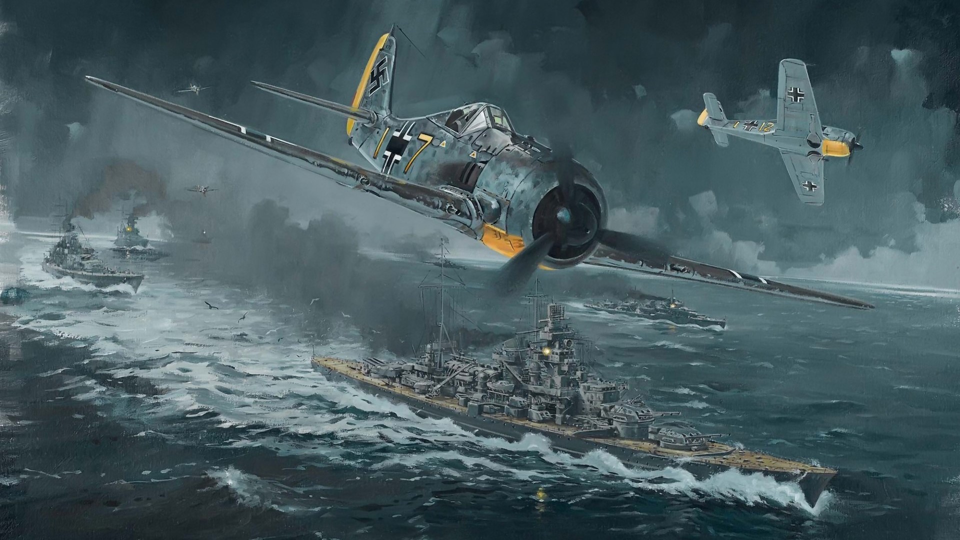 World War II, warship, warplanes, military, Focke-Wulf Fw 190, HD Wallpaper