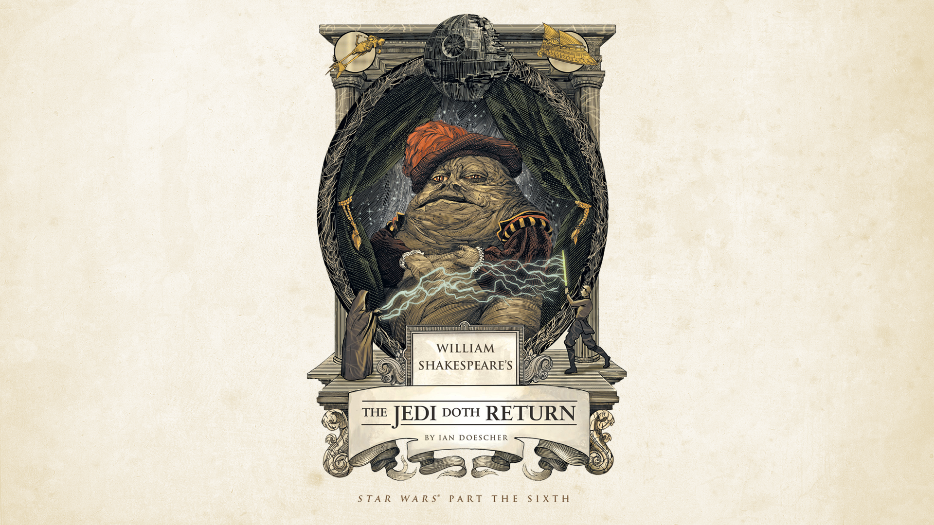 Star Wars, curtains, humor, artwork, Star Wars: Episode VI - The Return of the Jedi, HD Wallpaper
