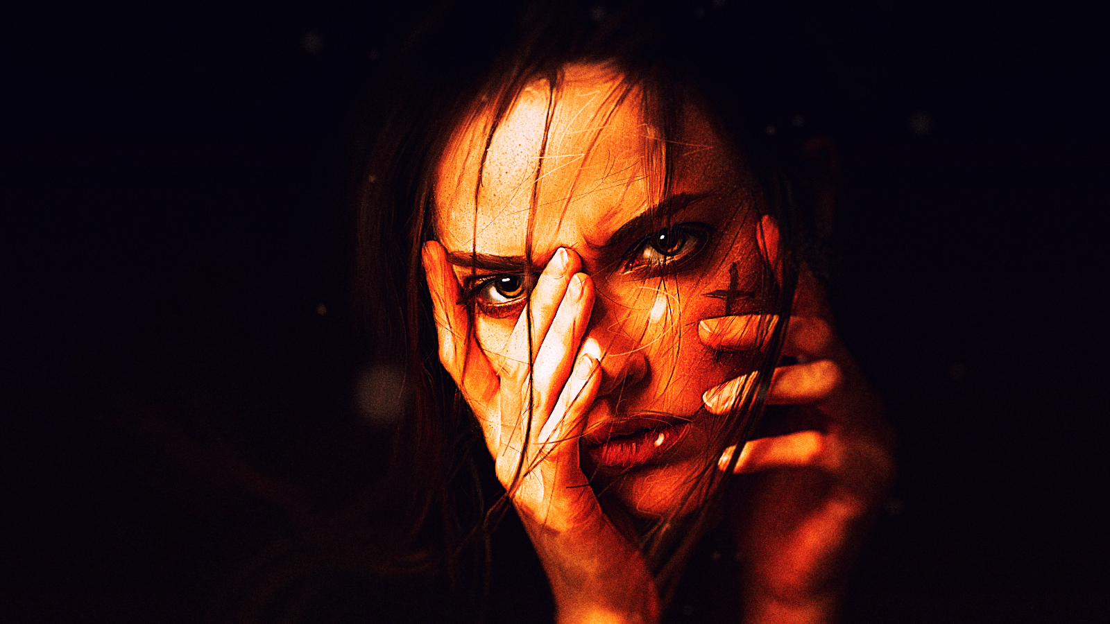 devils, face, looking at viewer, artwork, digital art, HD Wallpaper