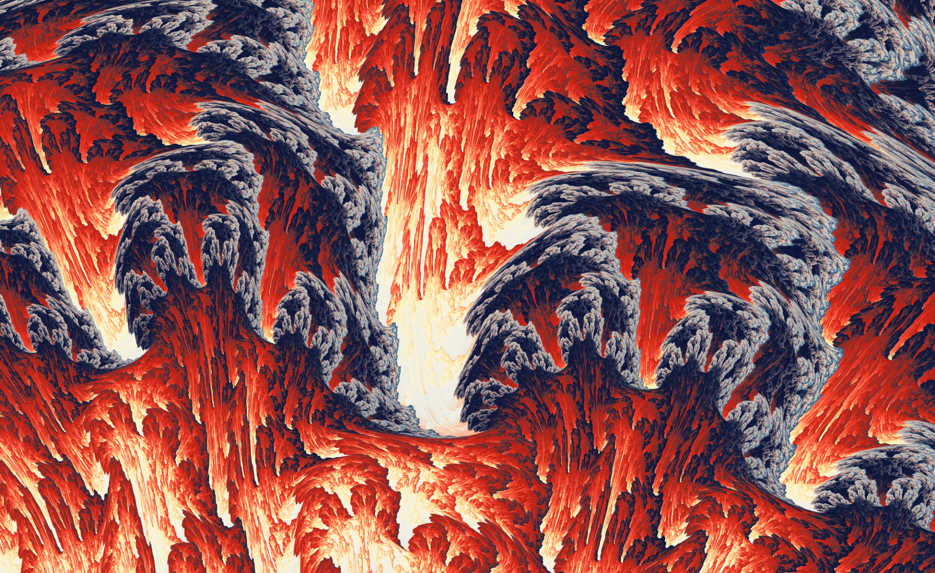 lava, nature, artwork, red, HD Wallpaper