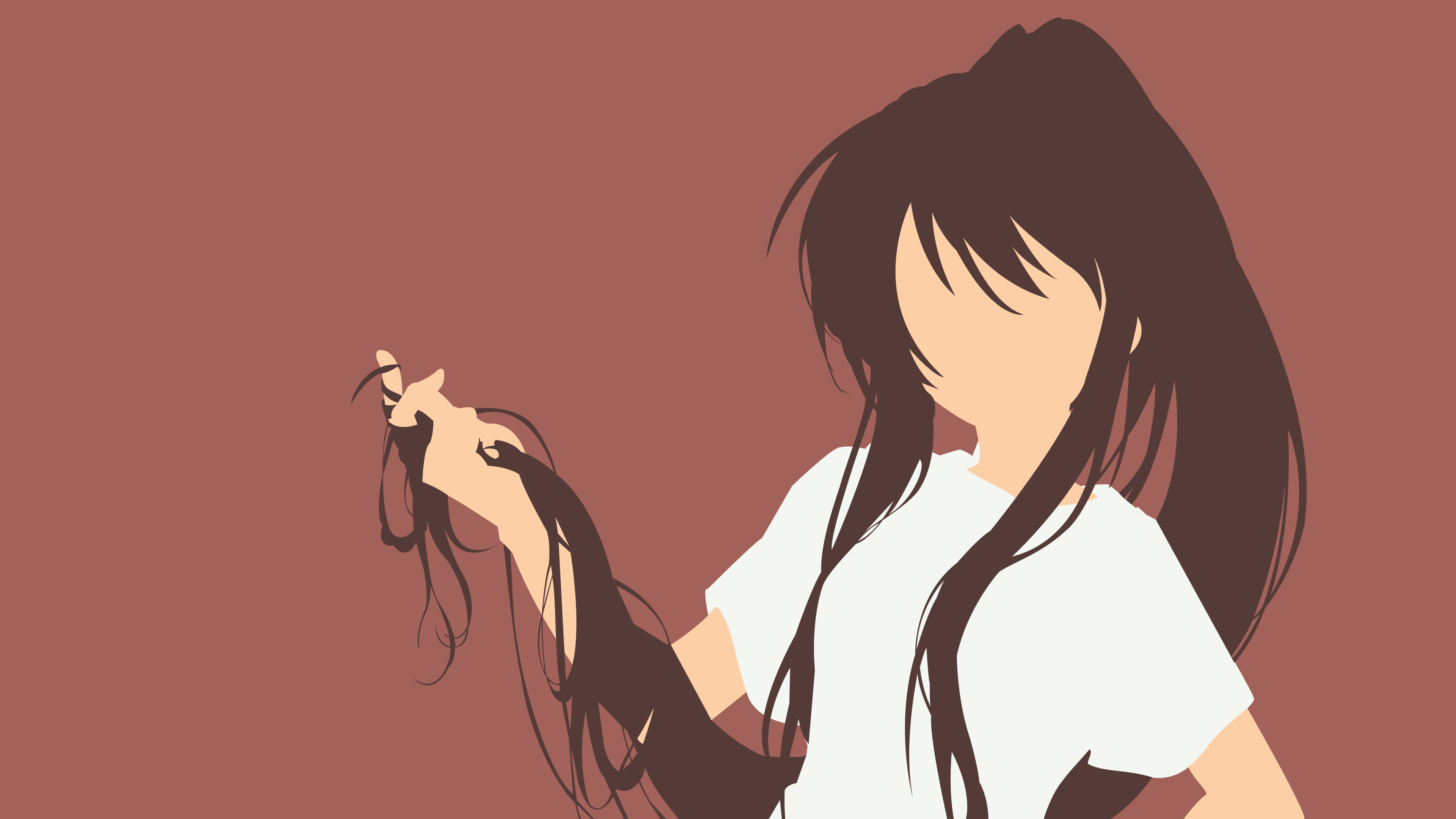 The Melancholy of Haruhi Suzumiya, Suzumiya Haruhi, minimalism, anime girls, HD Wallpaper