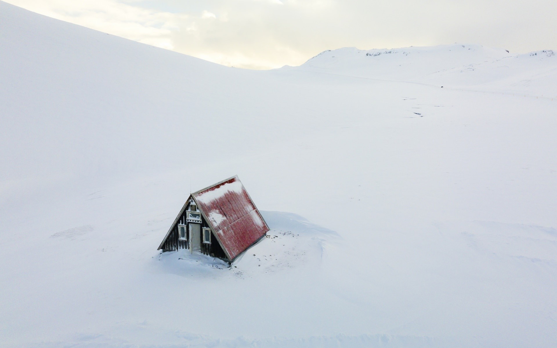 landscape, house, winter, snow, HD Wallpaper