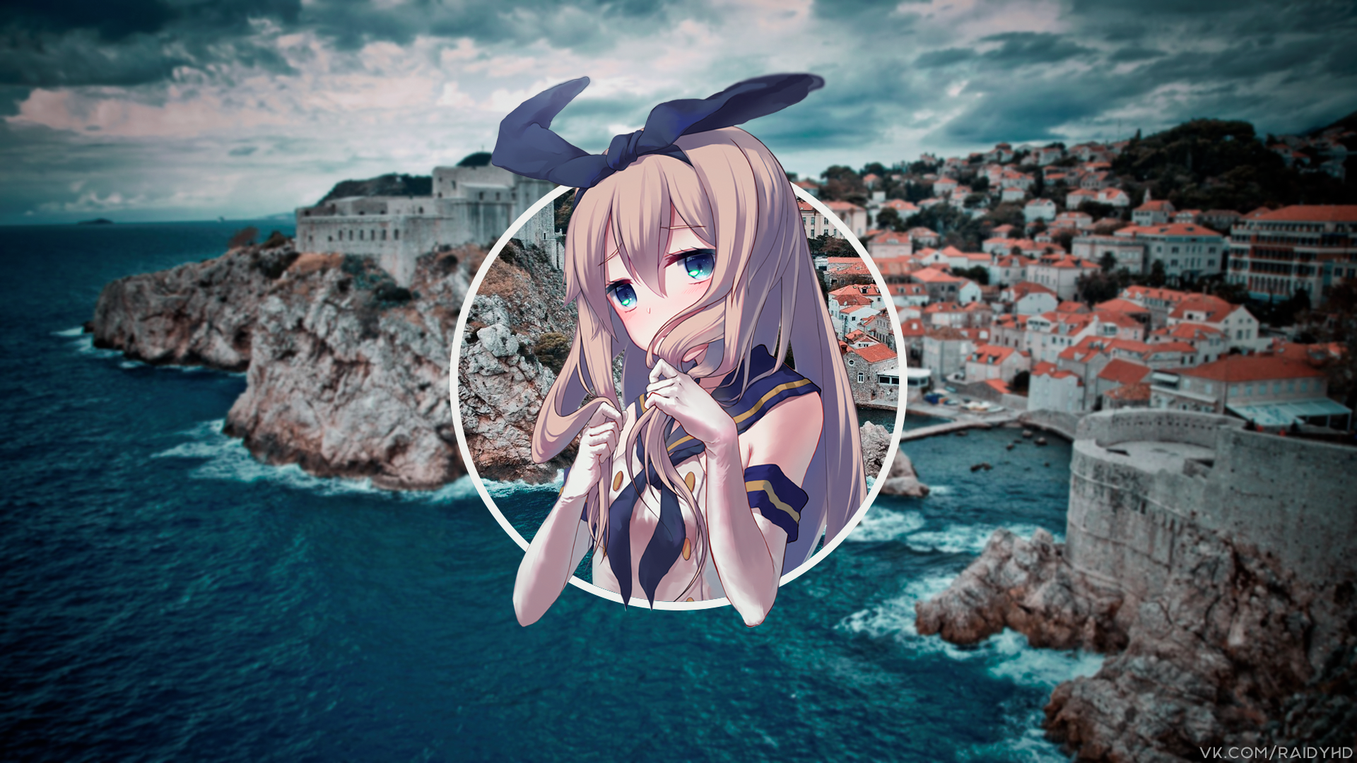 anime, anime girls, picture-in-picture, HD Wallpaper