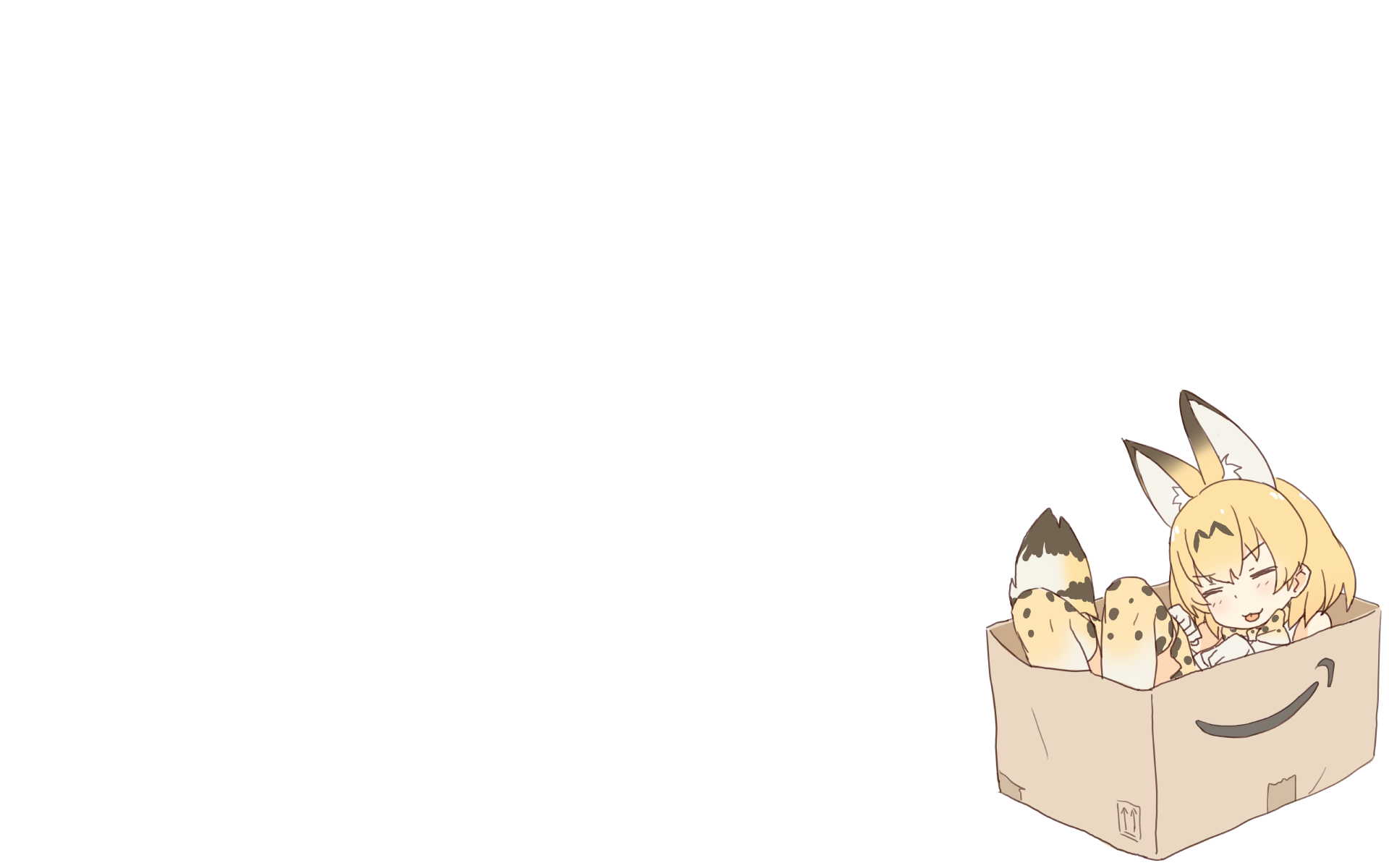 Kemono Friends, Serval (Kemono Friends), cat girl, nekomimi, anime, animal ears, Amazon, HD Wallpaper