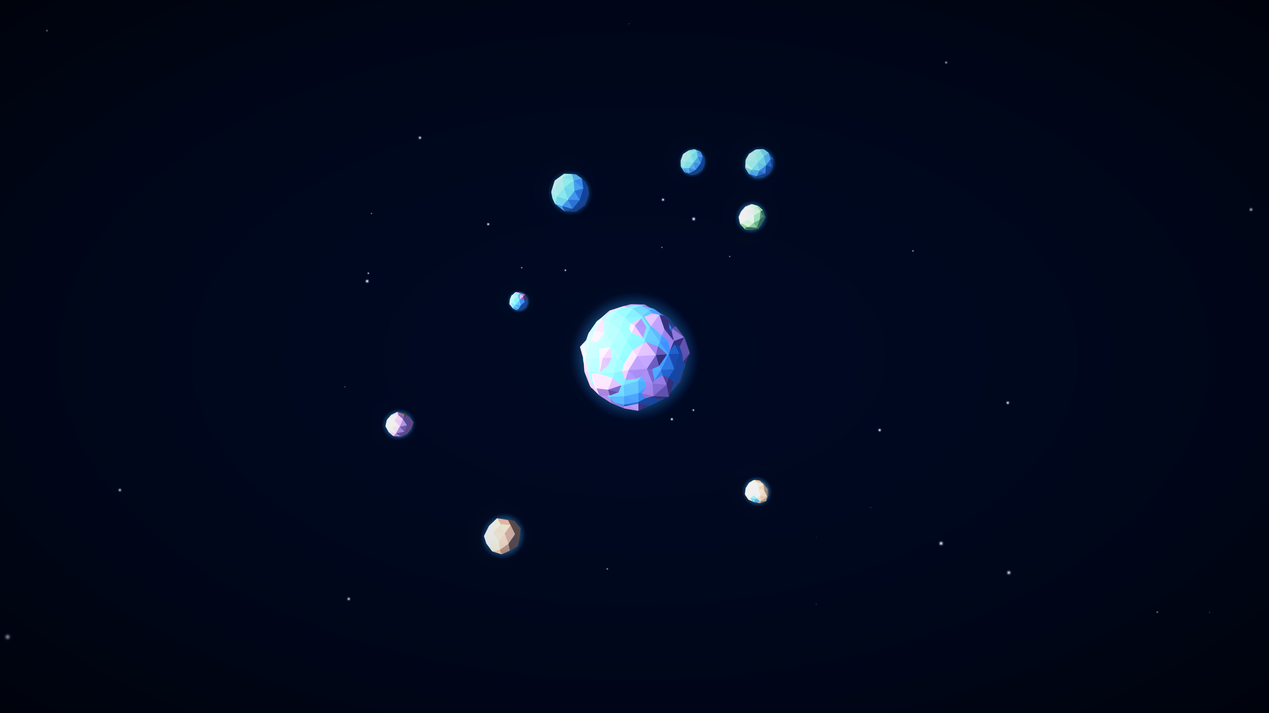 stars, galaxy, planet, space, 3D, digital art, HD Wallpaper