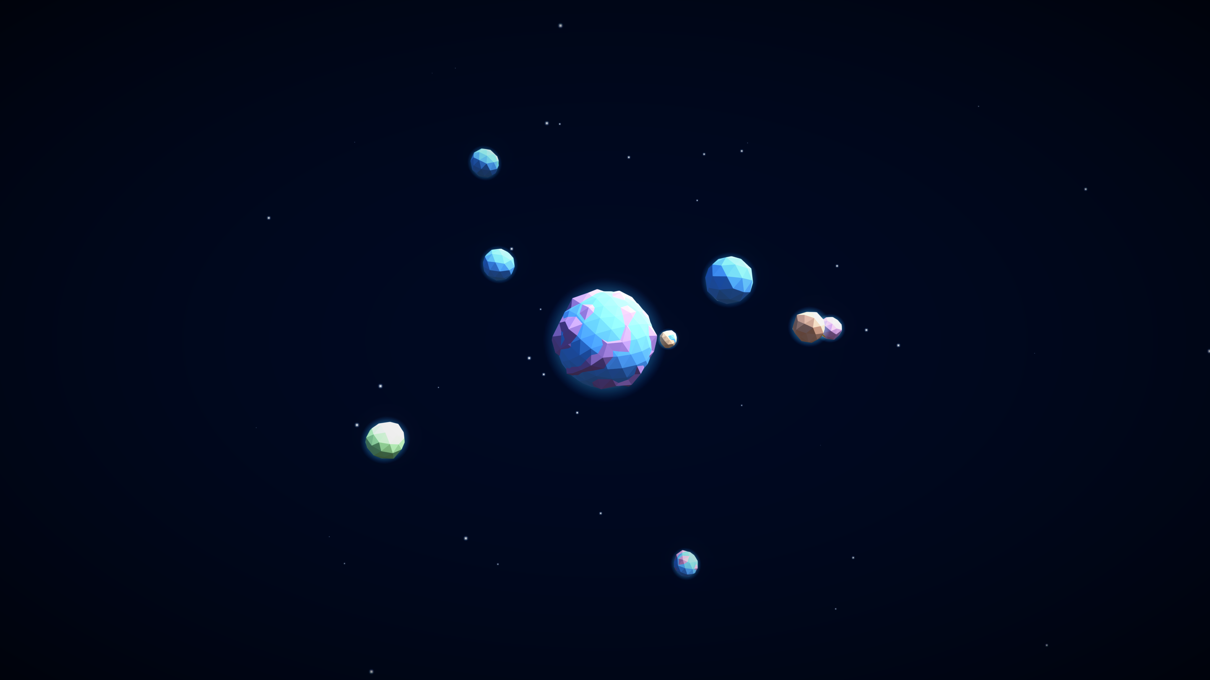 stars, galaxy, planet, space, 3D, digital art, HD Wallpaper