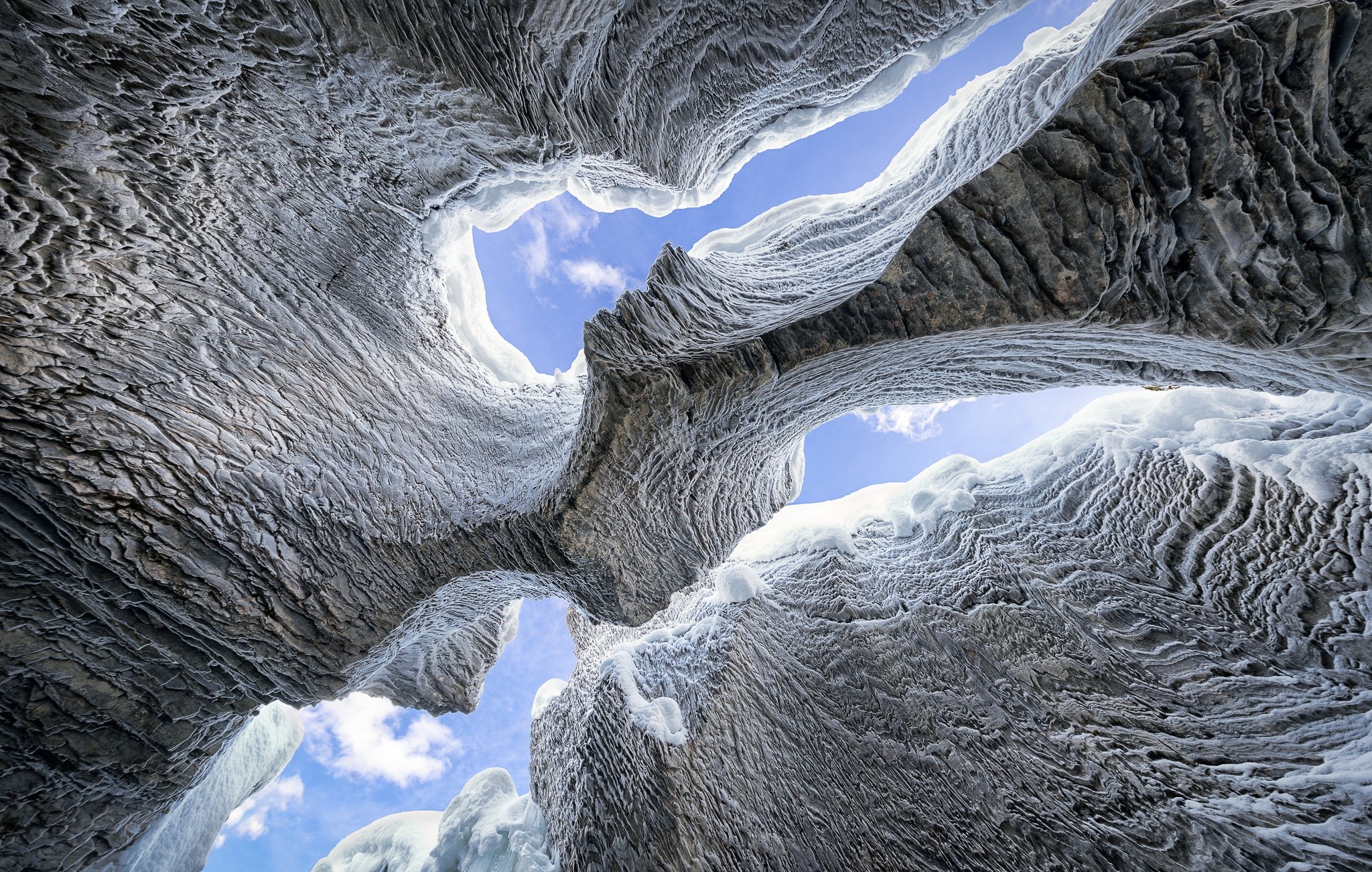 nature, sky, rock, snow, HD Wallpaper