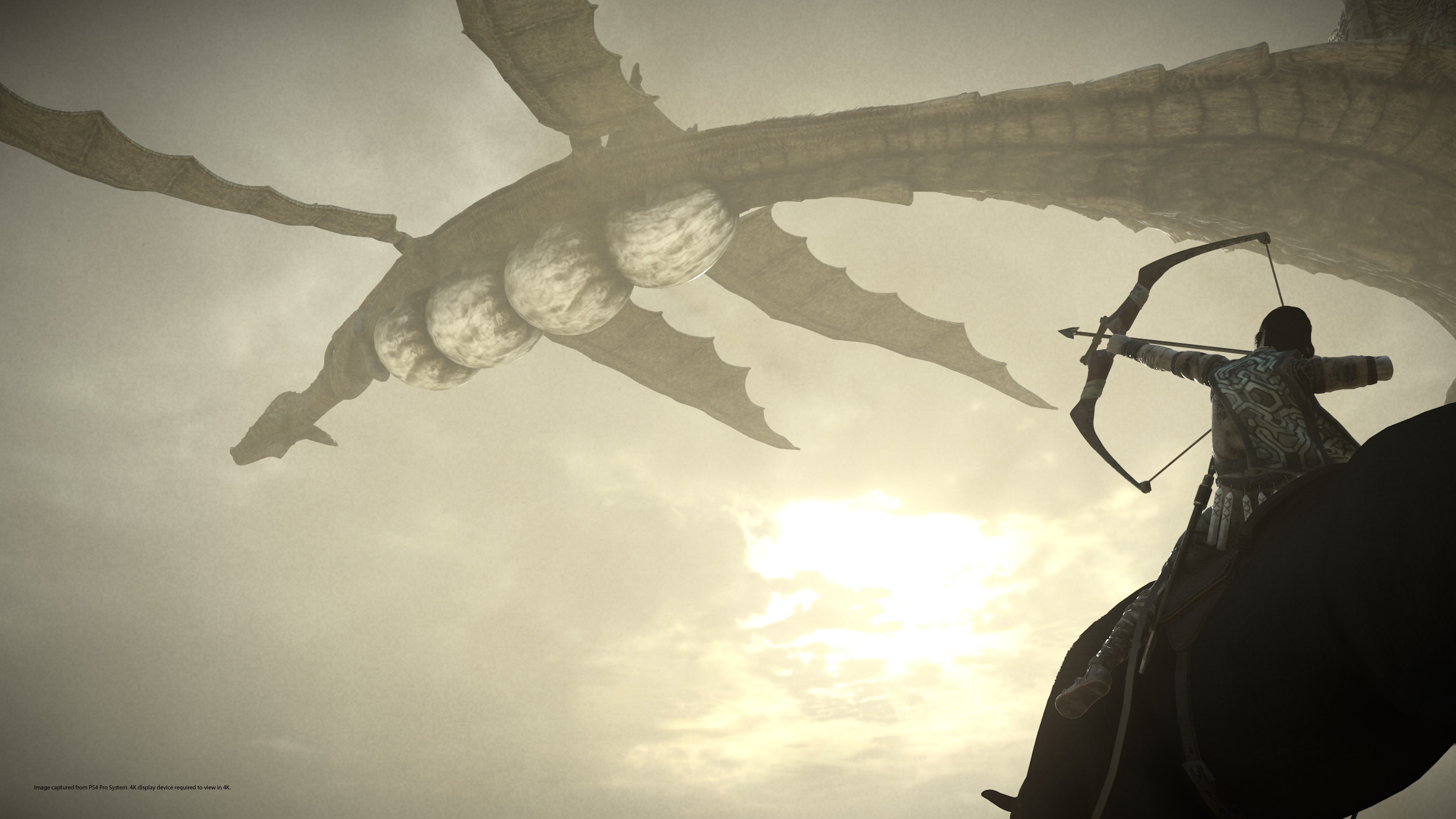 video games, Shadow of the Colossus, screen shot, bow, creature, HD Wallpaper