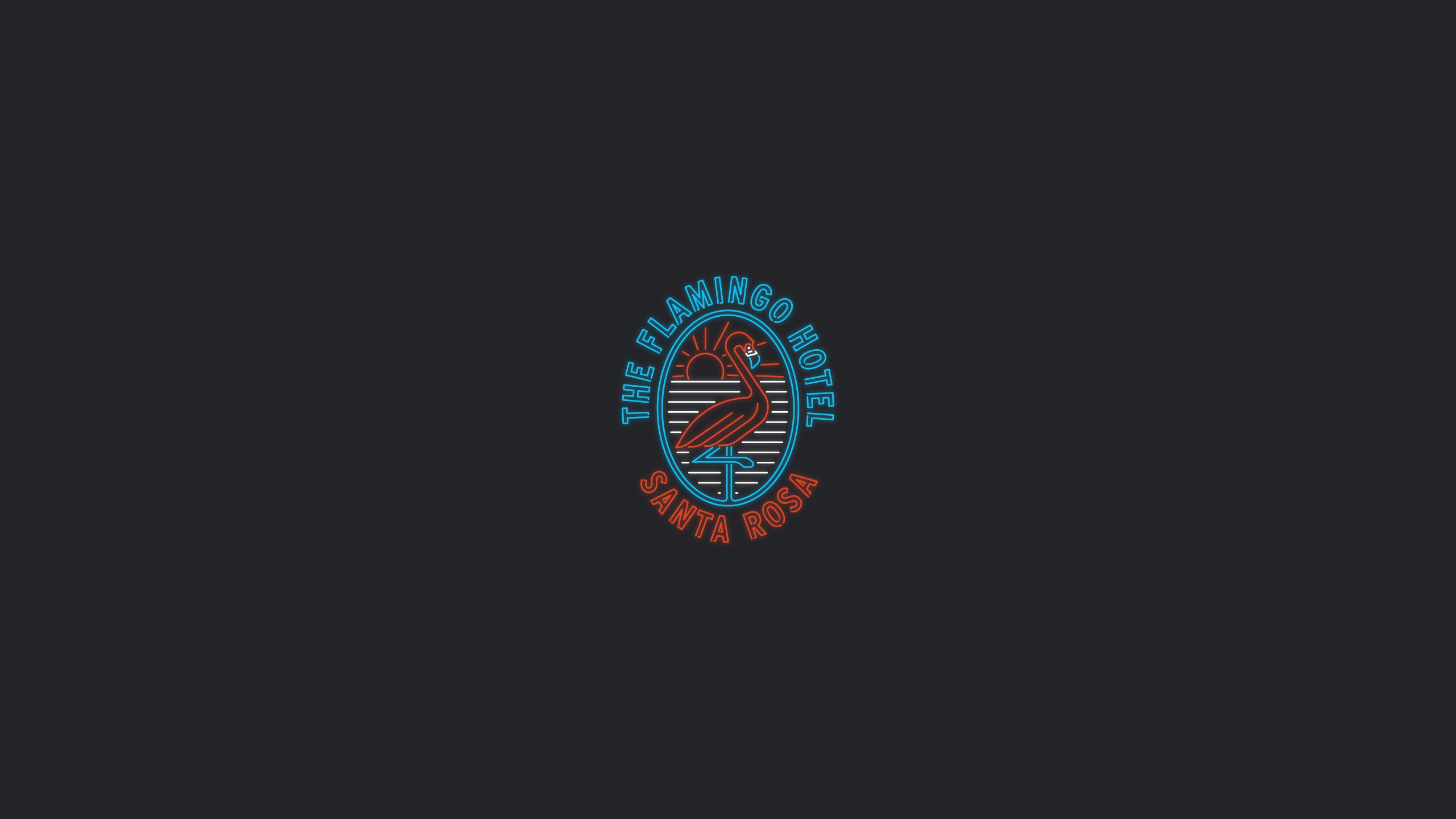 illustration, logo, flamingos, HD Wallpaper