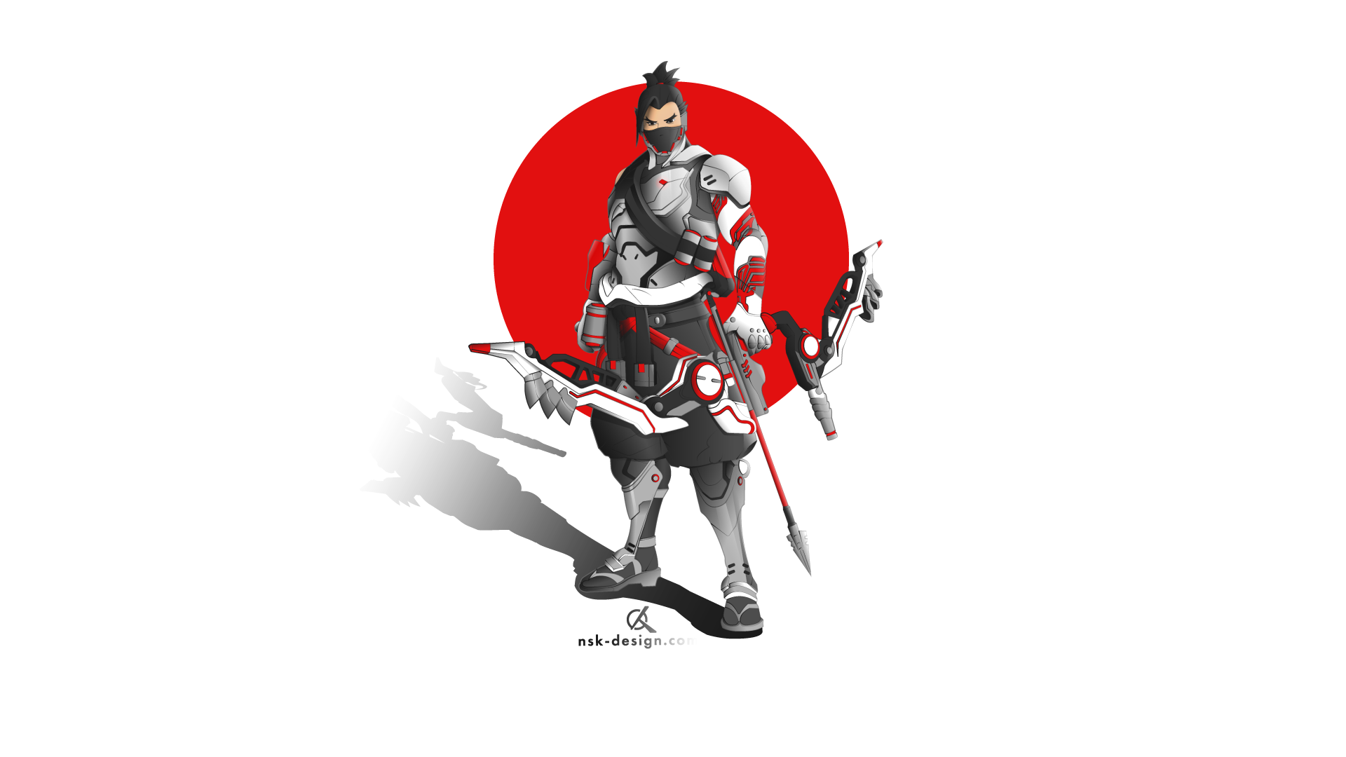 Hanzo, Genji, Genji (Overwatch), Genji Shimada, Oni Genji (Overwatch), Hanzo (Overwatch), cyborg, ninjas, Overwatch, Blizzard Entertainment, HD Wallpaper