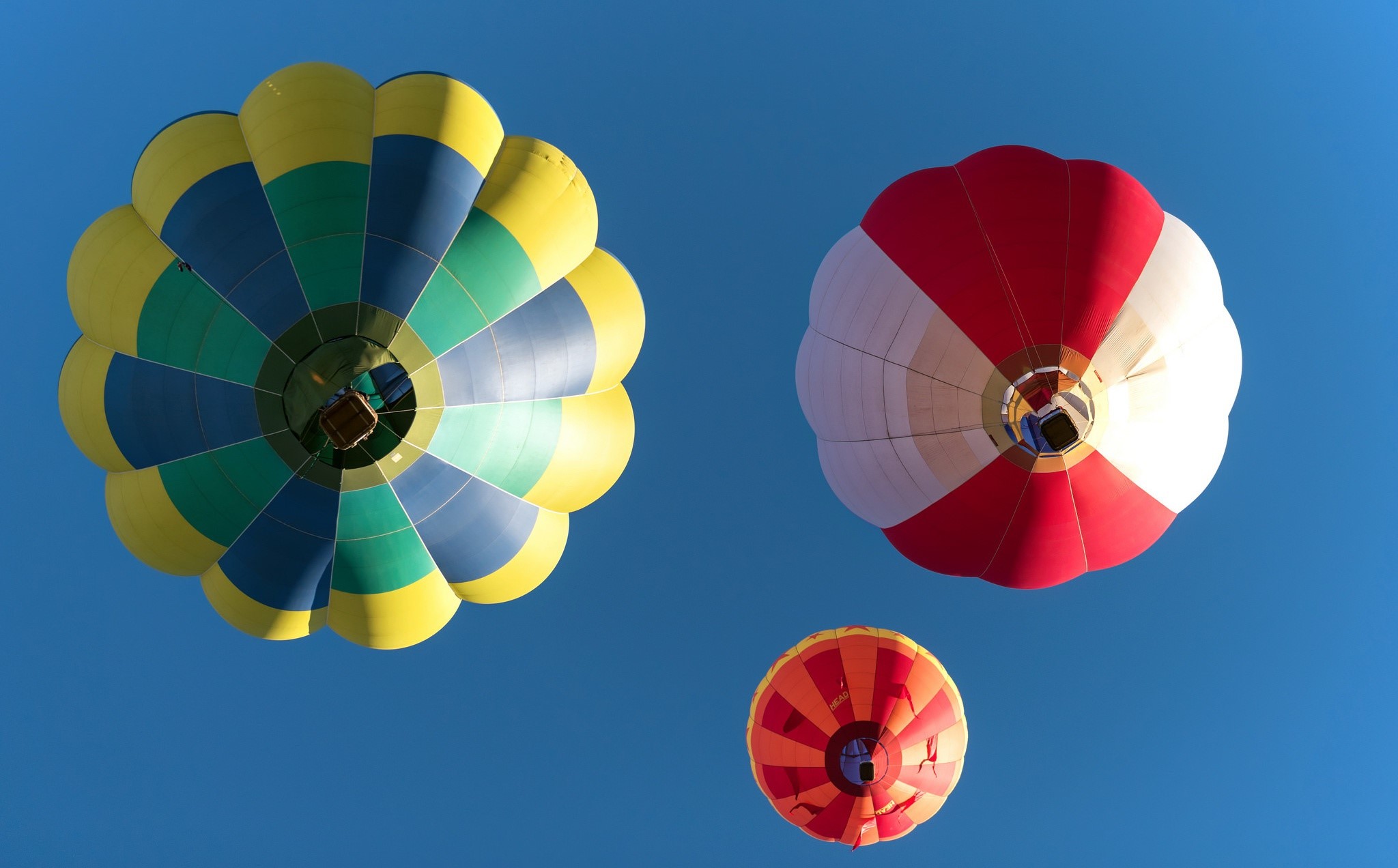 blue, sky, hot air balloons, HD Wallpaper