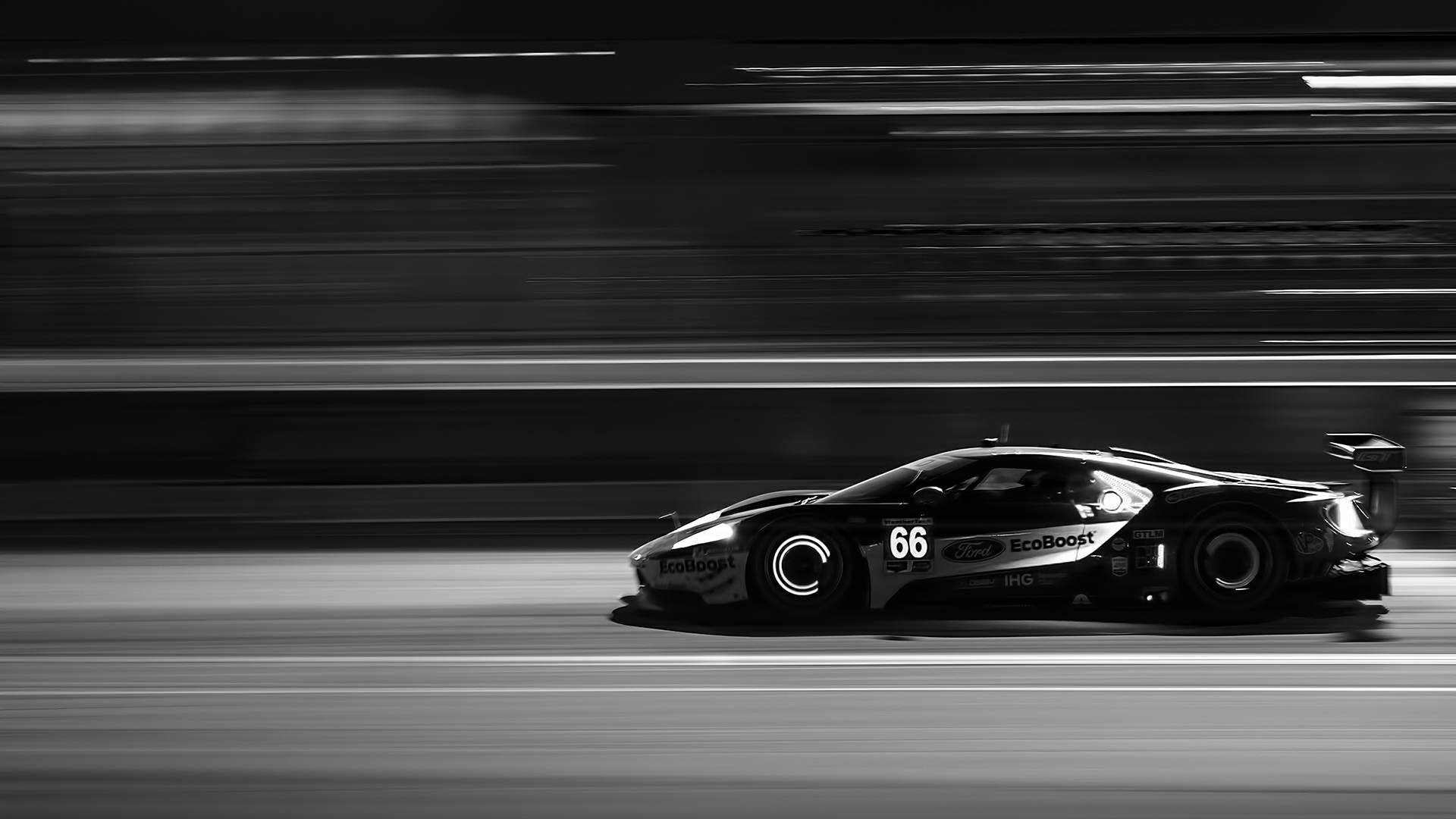 monochrome, 2017 Ford GT, brakes, HD Wallpaper