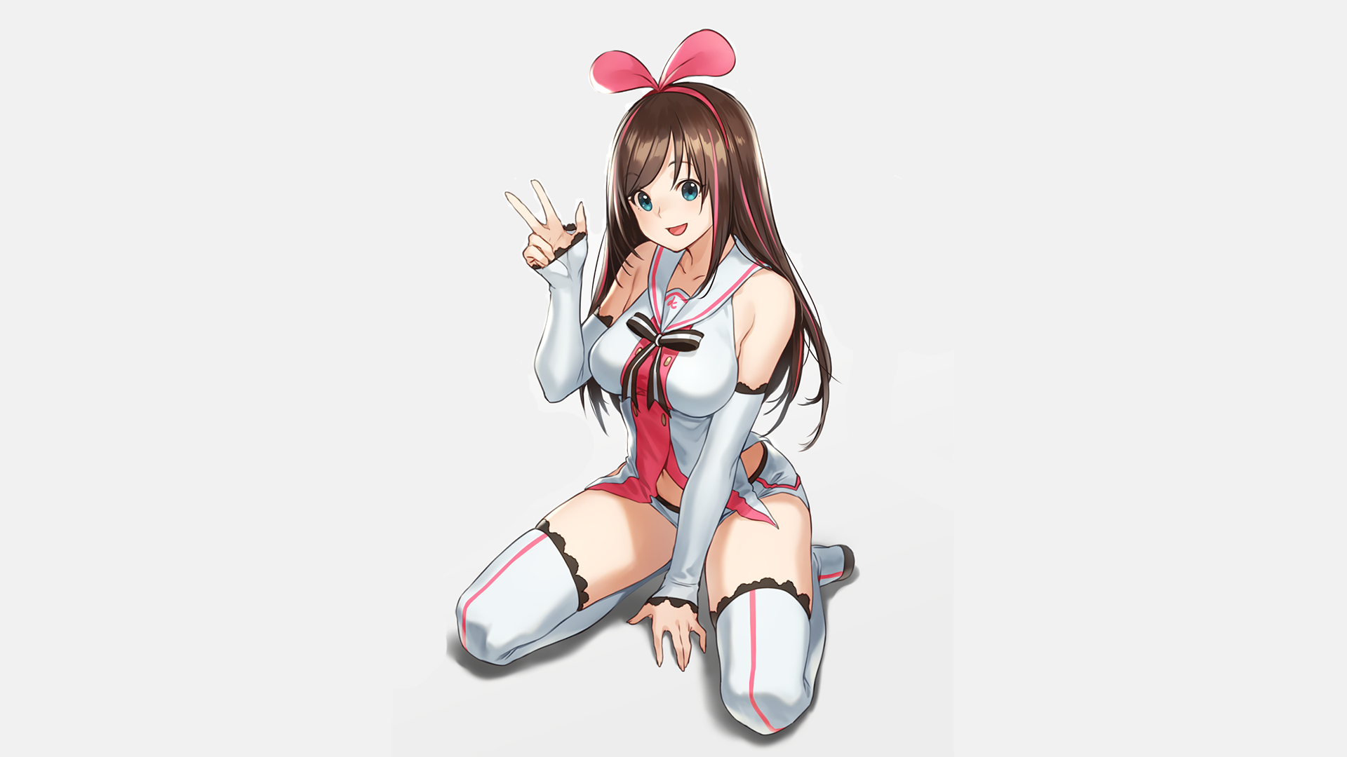 boobs, brunette, Kizuna Ai, HD Wallpaper