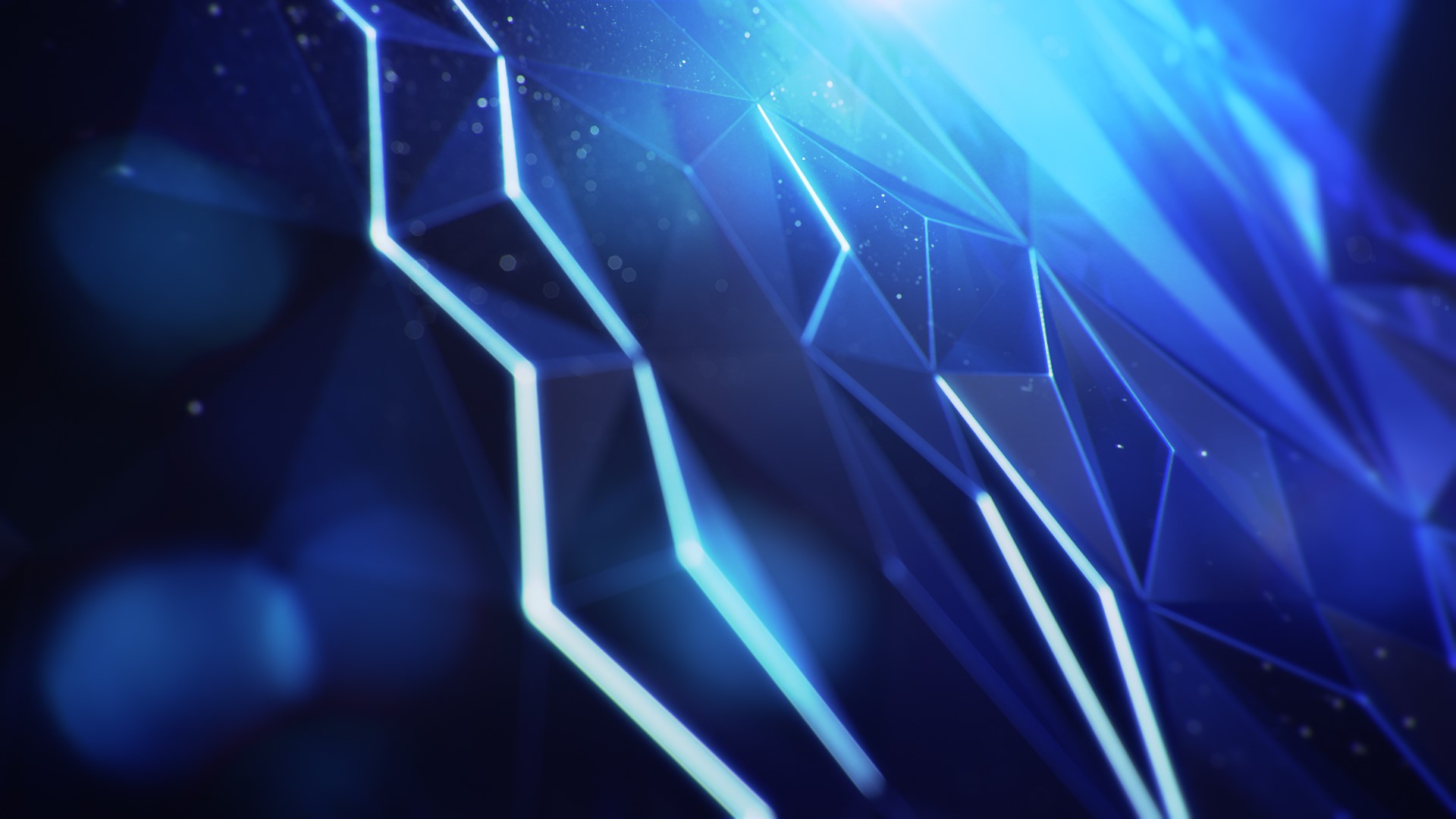 abstract, 3D, digital art, cyan, blue, HD Wallpaper