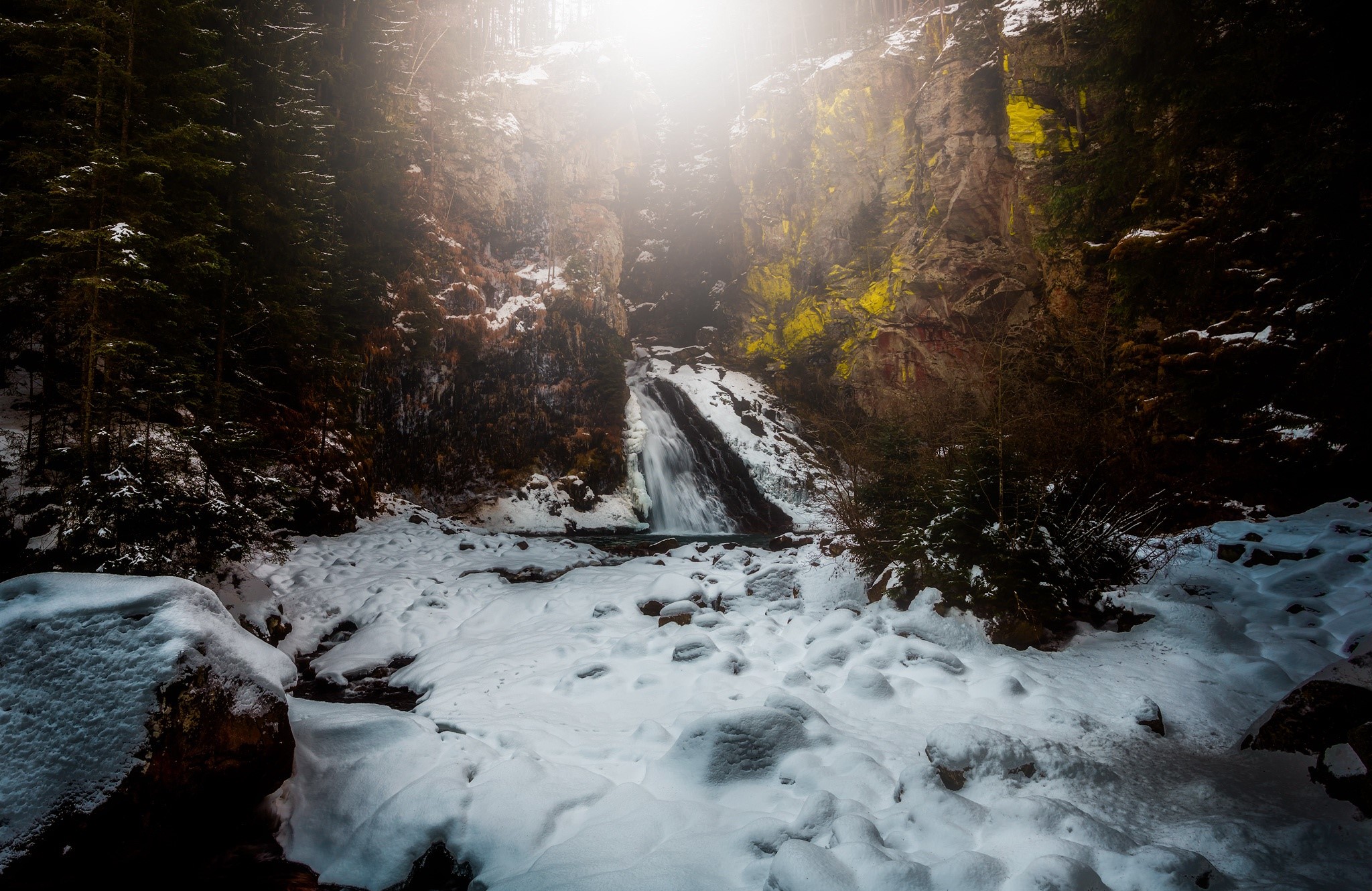 nature, water, winter, HD Wallpaper