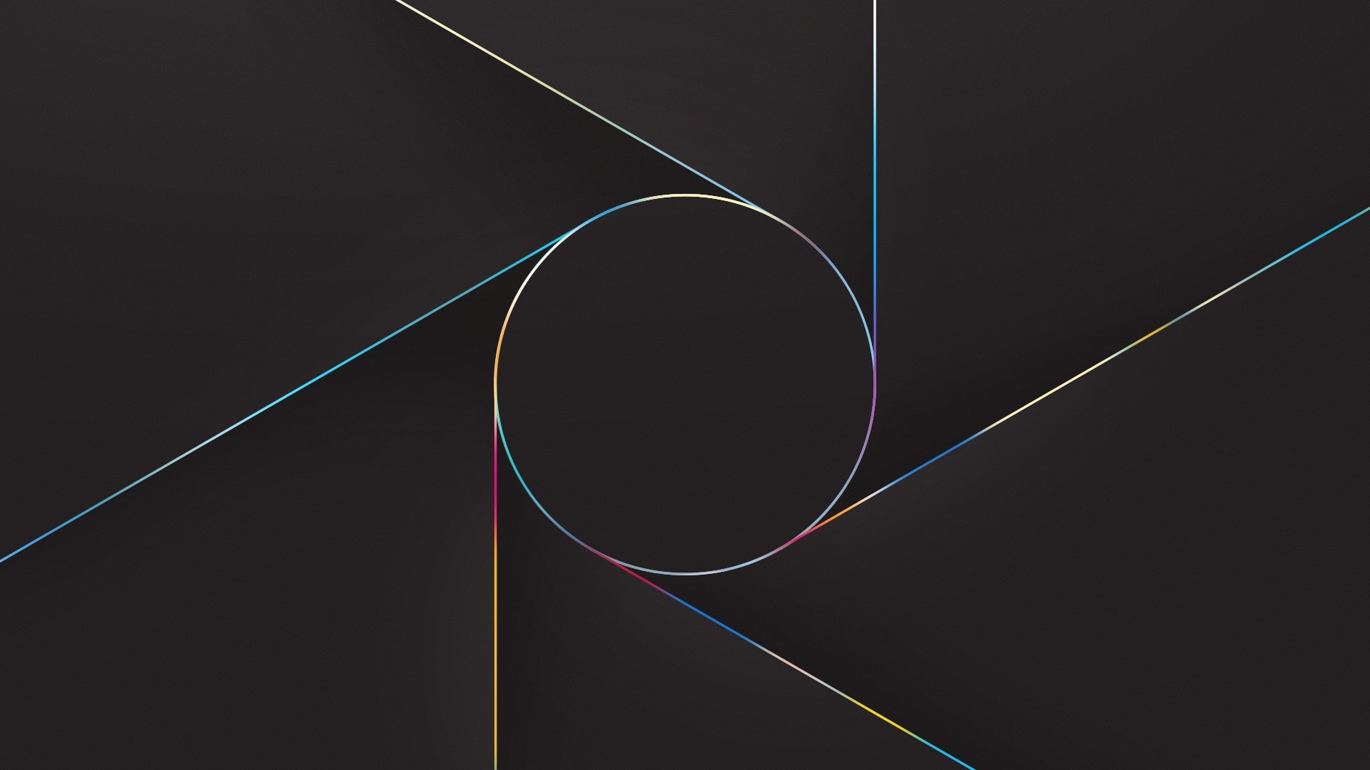 abstract, lines, circle, minimalism, grey, dark, HD Wallpaper