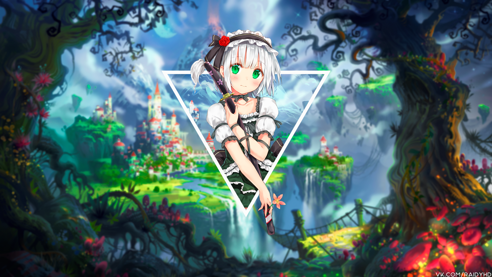 anime, anime girls, picture-in-picture, HD Wallpaper
