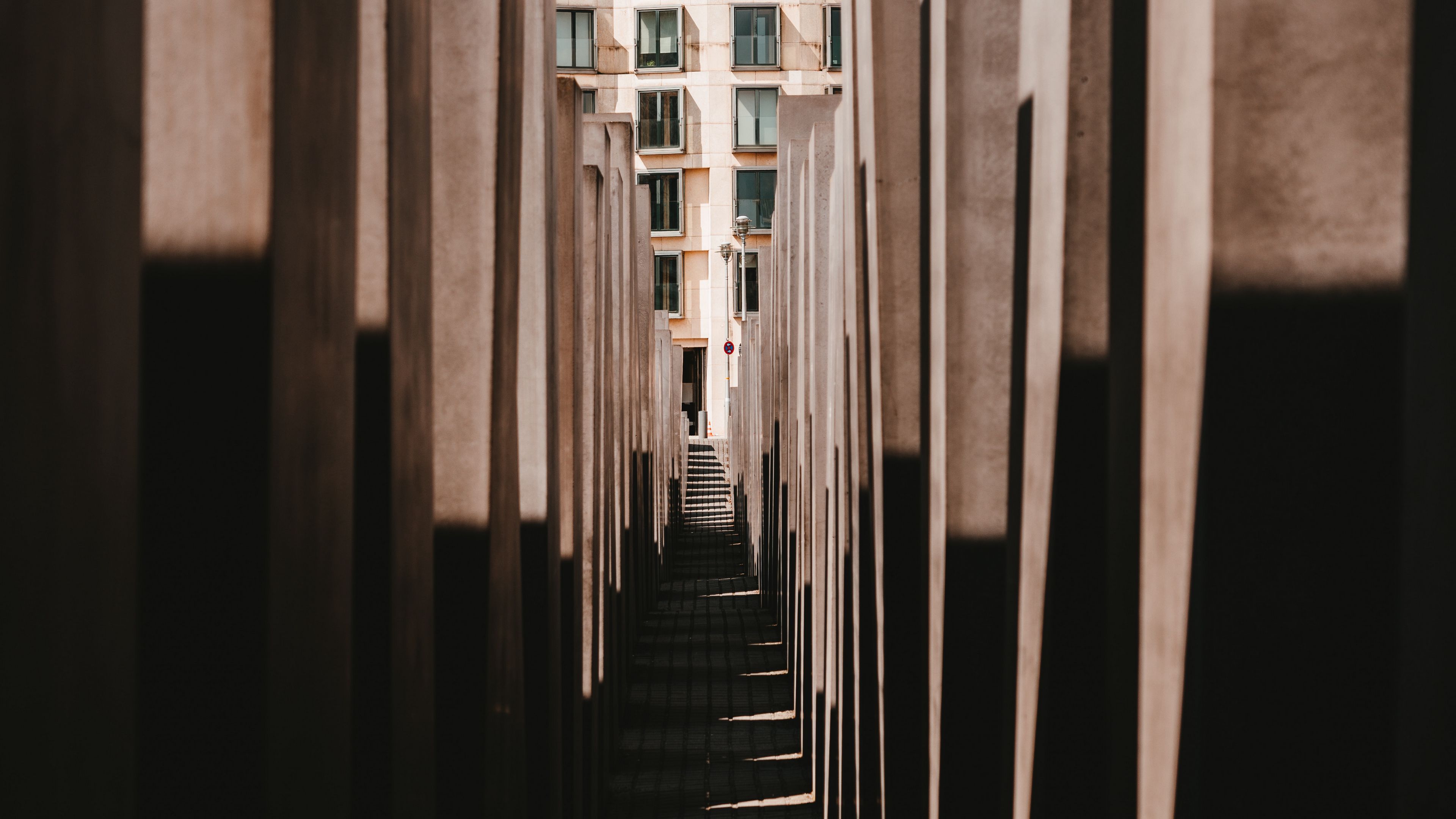labyrinth, passage, architecture, building, concrete, 4k, HD Wallpaper