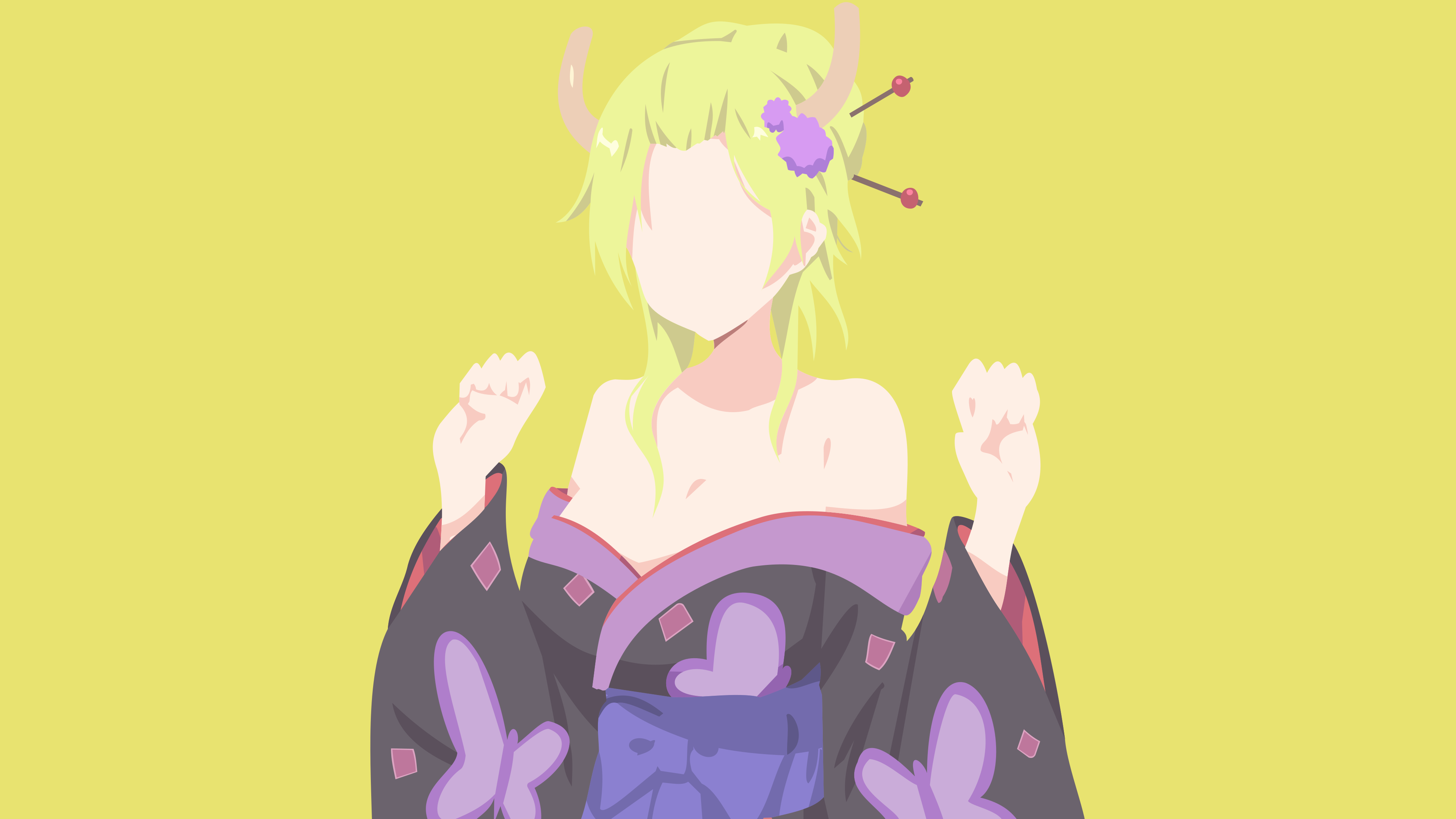 Kobayashi-san Chi no Maid Dragon, Lucoa (Kobayashi-san Chi no Maid Dragon), minimalism, simple background, HD Wallpaper