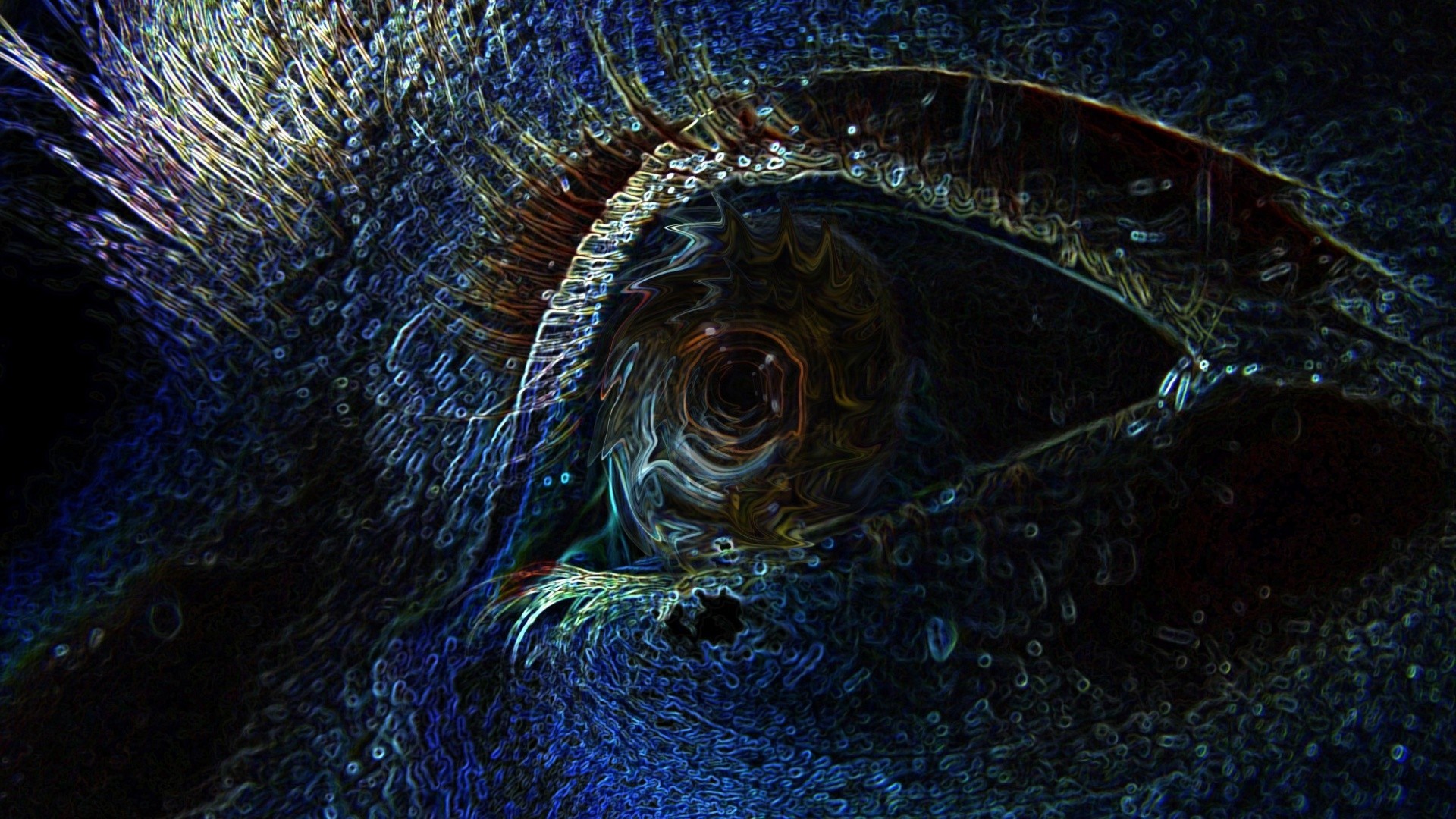 eyes, artwork, abstract, HD Wallpaper