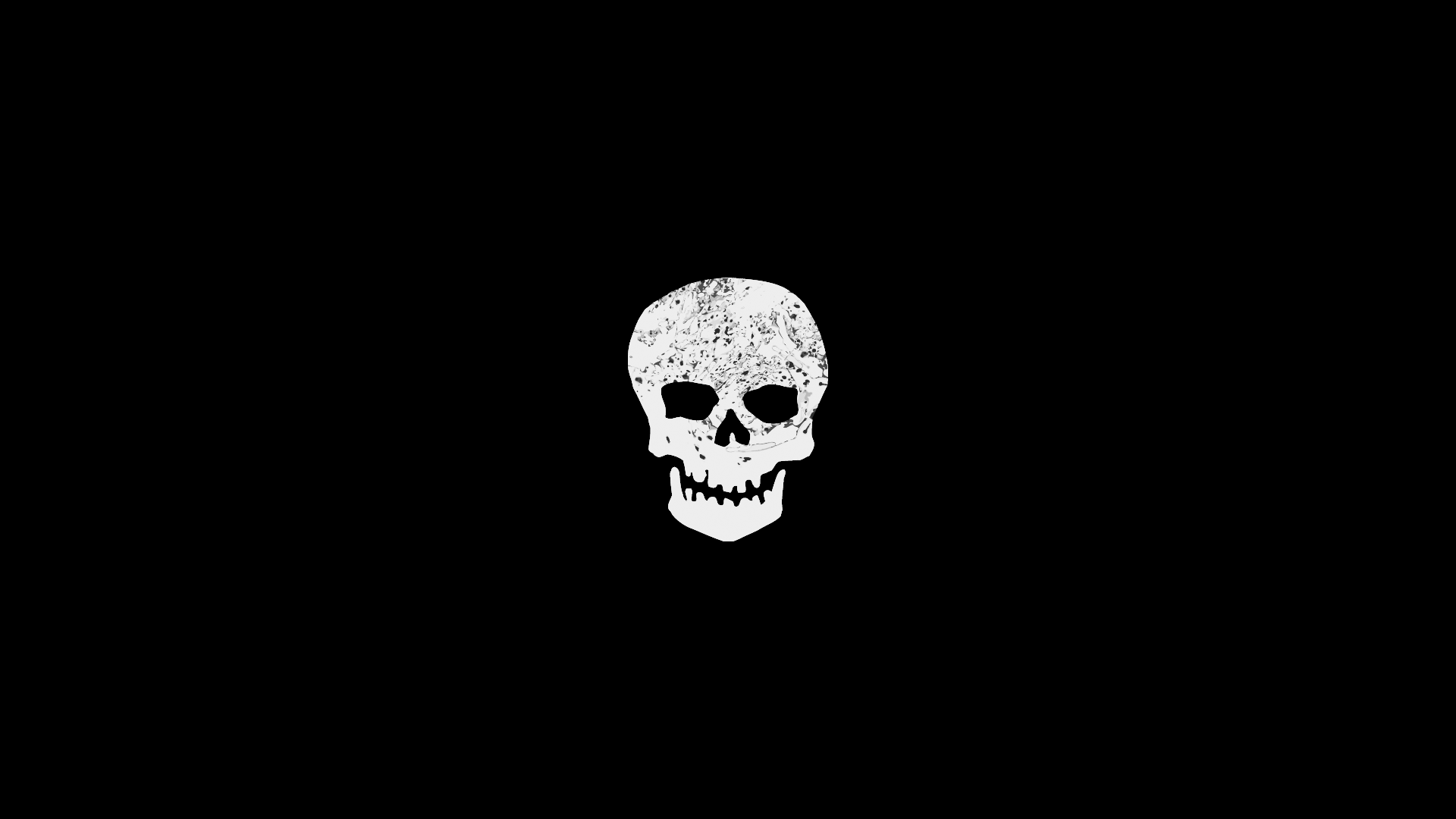 skull, black background, minimalism, HD Wallpaper