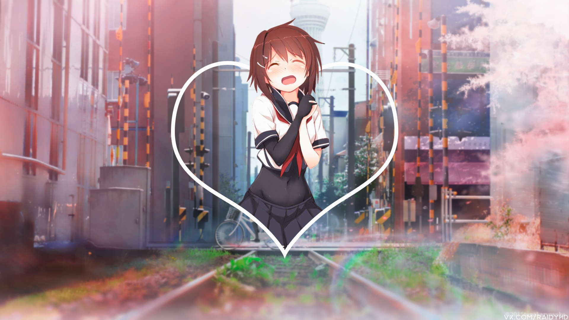 anime, anime girls, picture-in-picture, HD Wallpaper