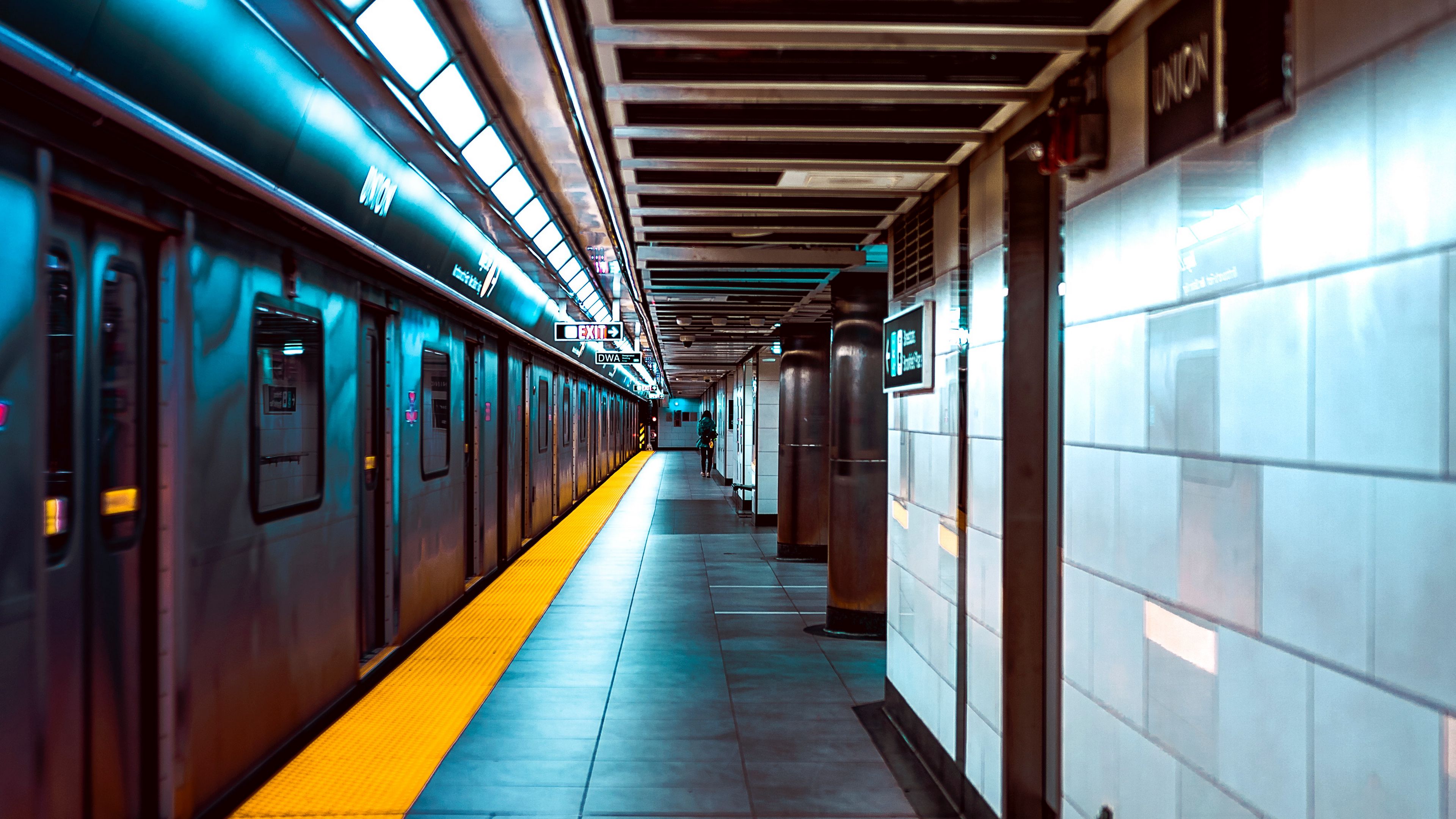 station, subway, underground, transport, platform, 4k, HD Wallpaper
