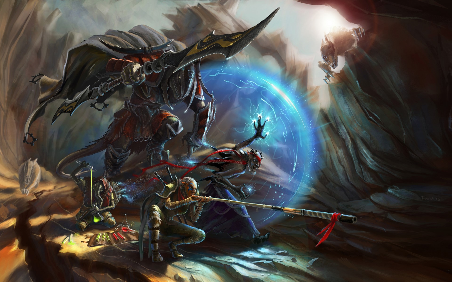 artwork, fantasy art, digital art, warrior, HD Wallpaper