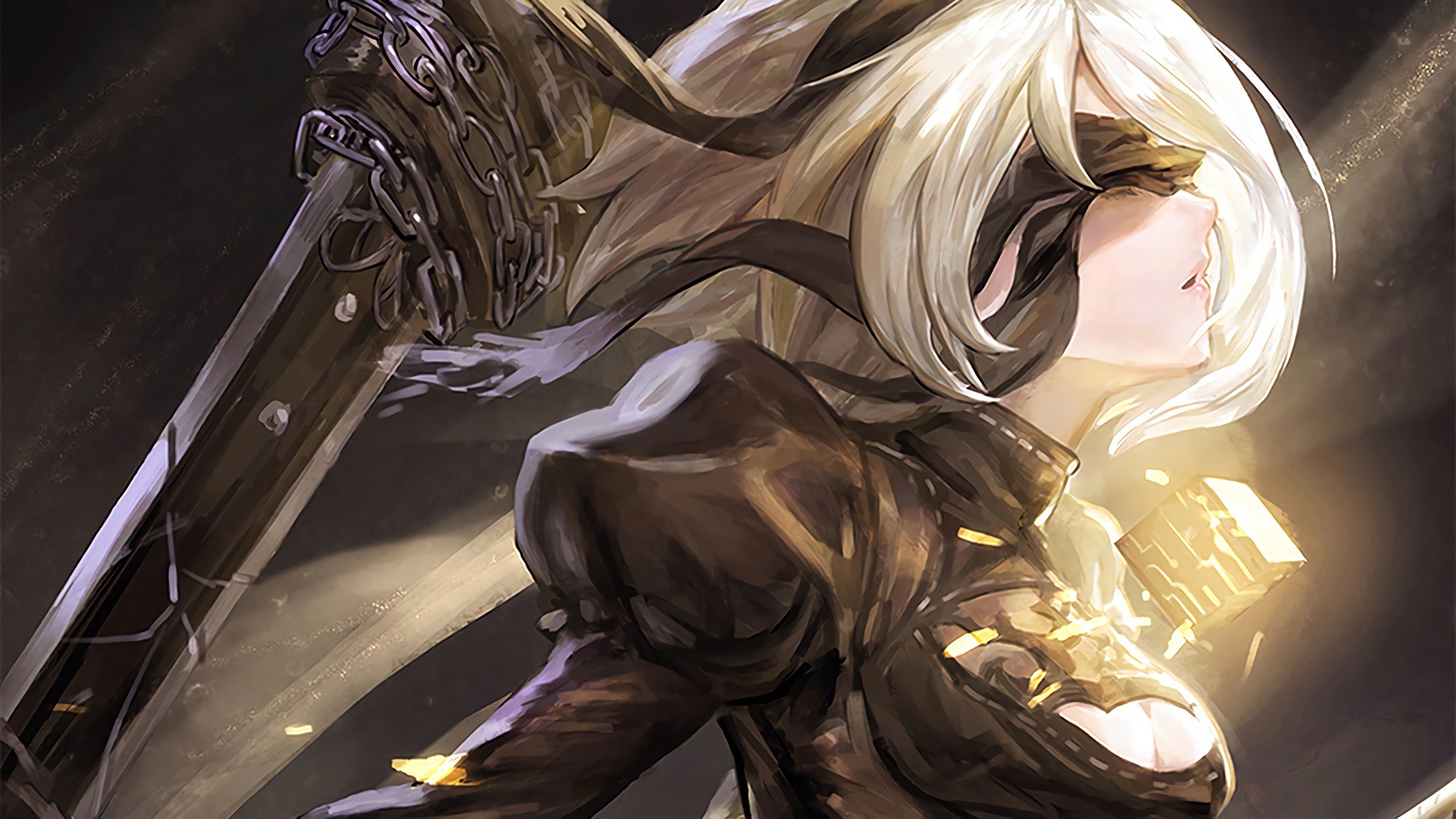 Nier: Automata, 2B (Nier: Automata), girls with swords, NieR, HD Wallpaper